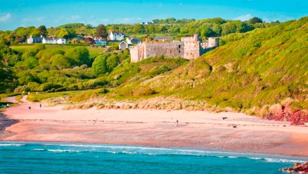 Manorbier Castle Inn Sunset Room view 2