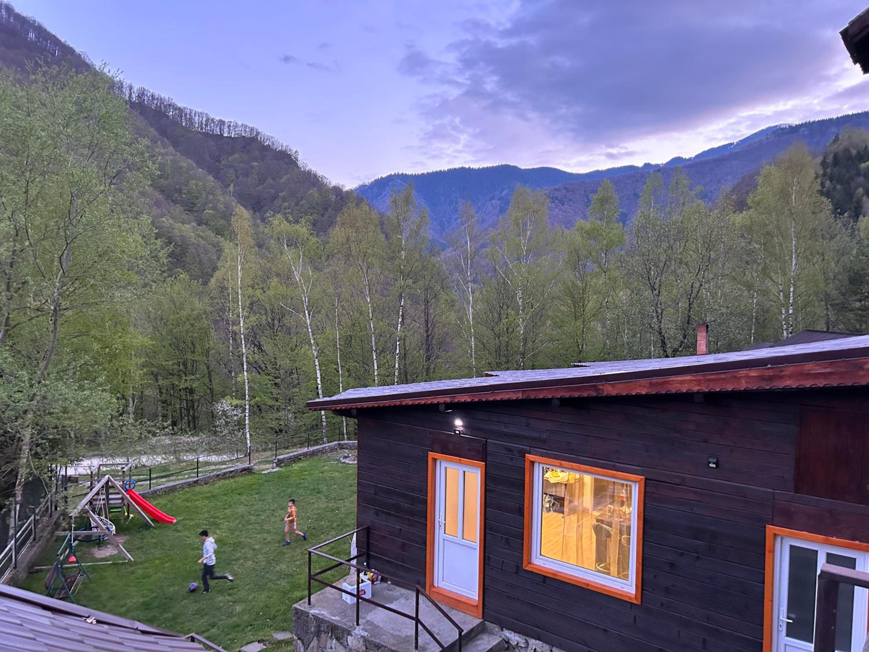 Cabana Floare de stâncă Retezat cu Ciubar in pădure view 4