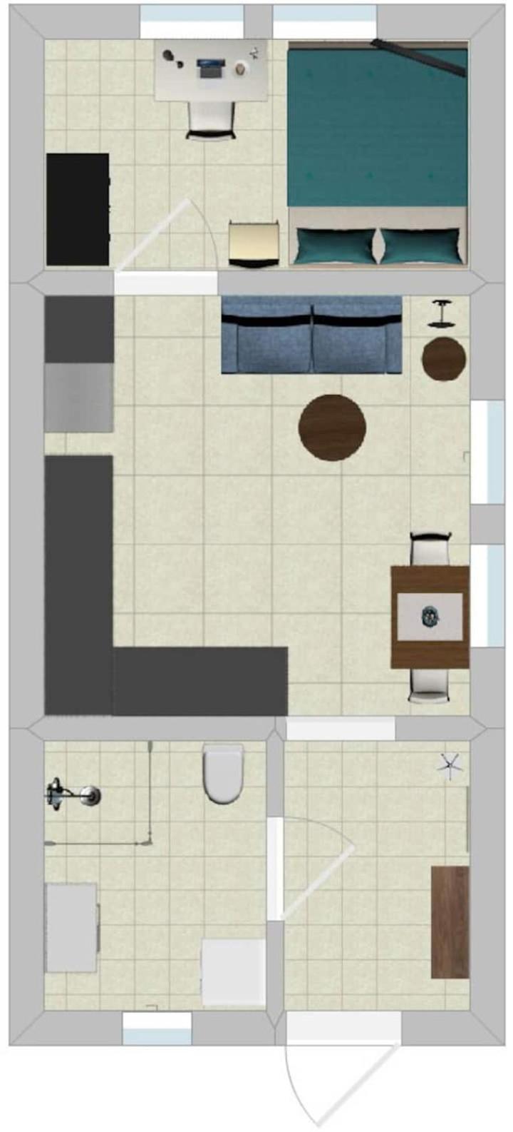 Beautiful apartment near forest, sea and city