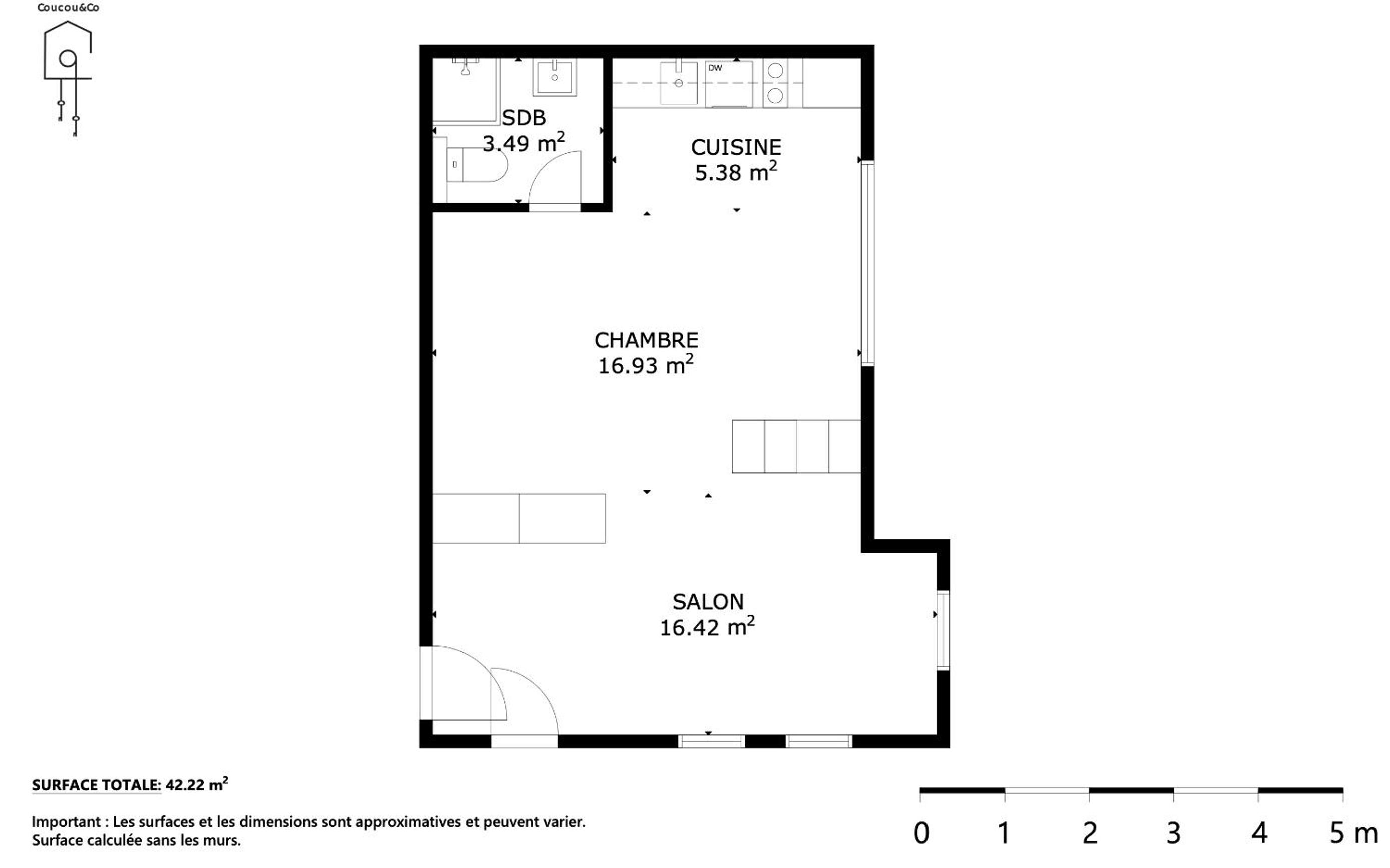Spacious studio in a quiet area of Sierre