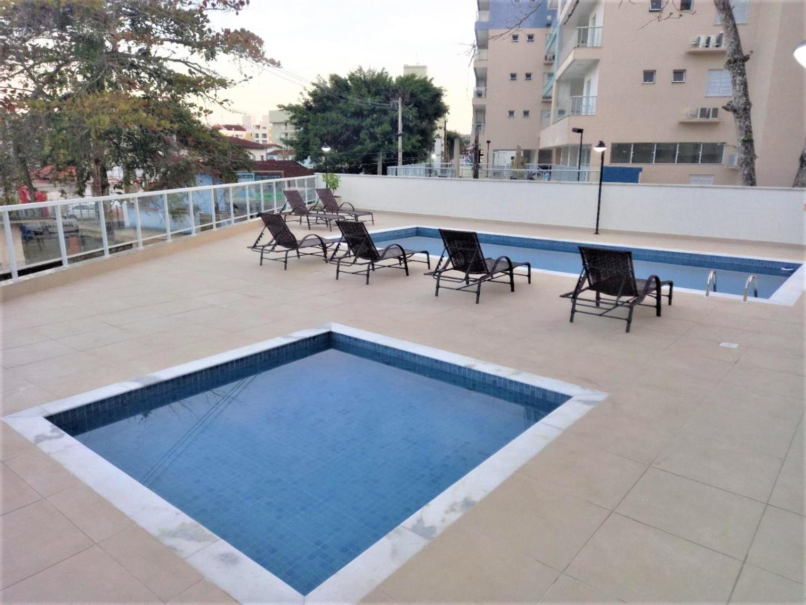 Apartamento Recanto Praia Grande - Mar, Ar, Churrasqueira, Piscina e Sauna