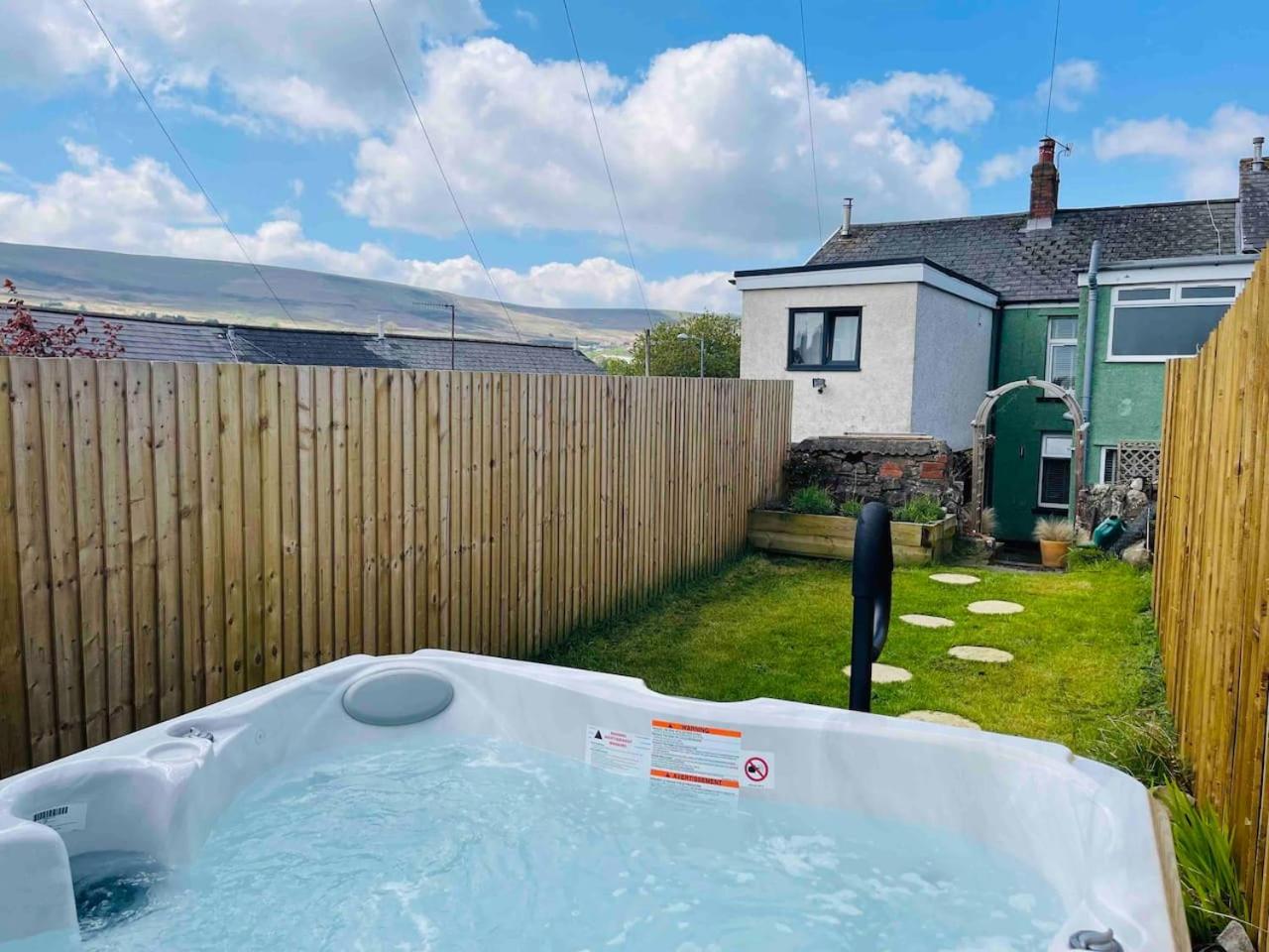 HOT TUB - Miners Cottage - edge of Brecon Beacons National Park - Heritage Town view 2