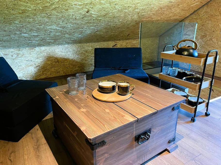 Sauna house with nearby observatory