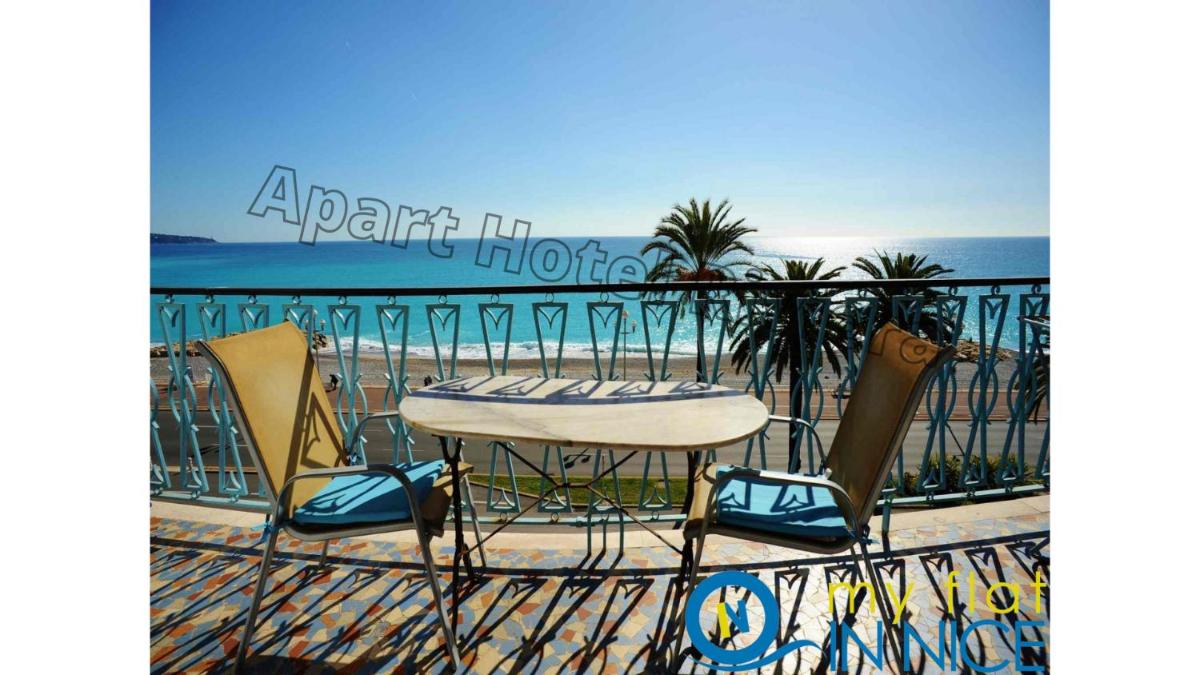 ApartHotel Riviera - Promenade des anglais - 1 Bedroom AC apartement - Amazing Sea View - Large terrasse - BALCON VAGUE BLEUE view 2