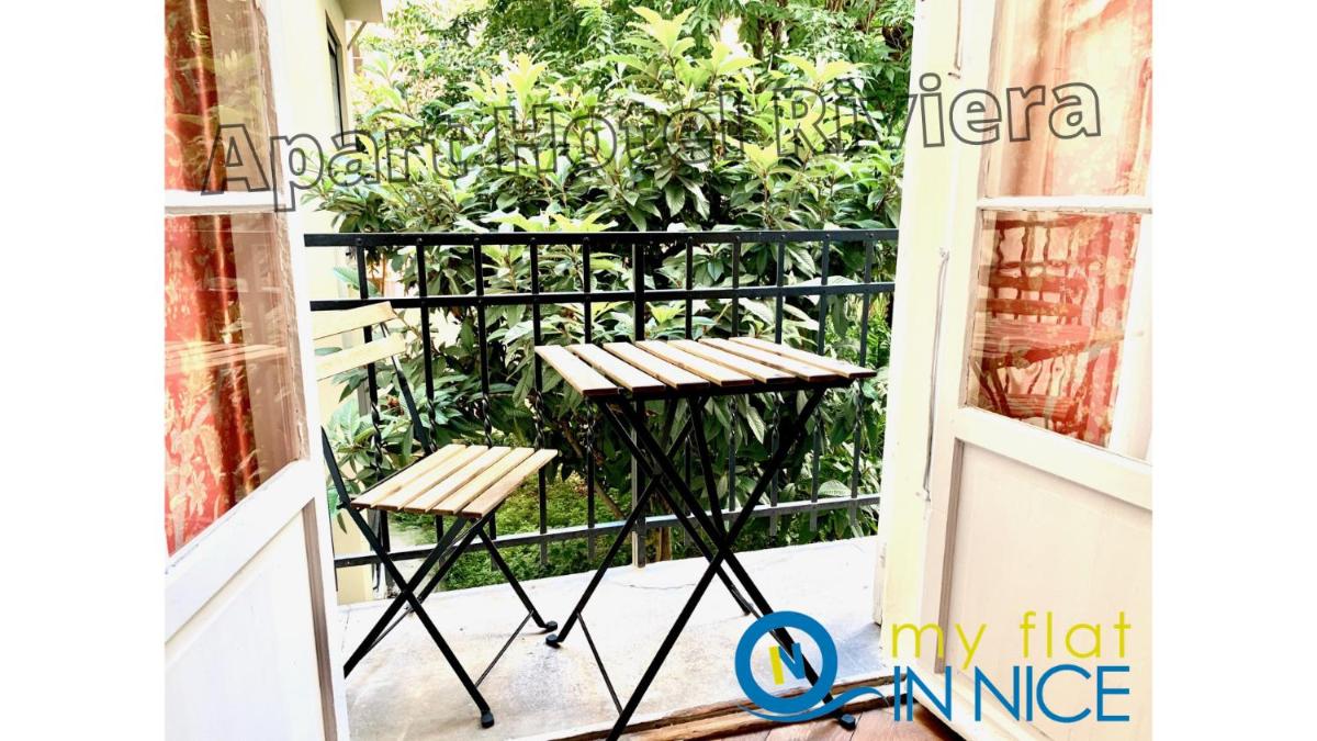 ApartHotel Riviera- Musiciens - 7 minutes Promenade des Anglais - Large Apartement Bourgeois 4 pièces AC - Small Balcony - View Garden - BALCON PALAIS HARM view 2