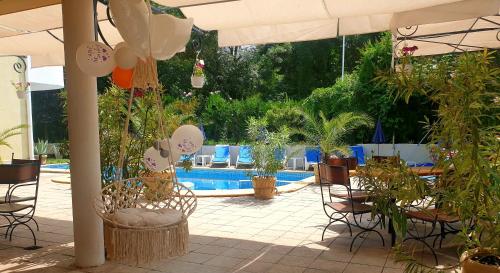 outdoor BBQ area