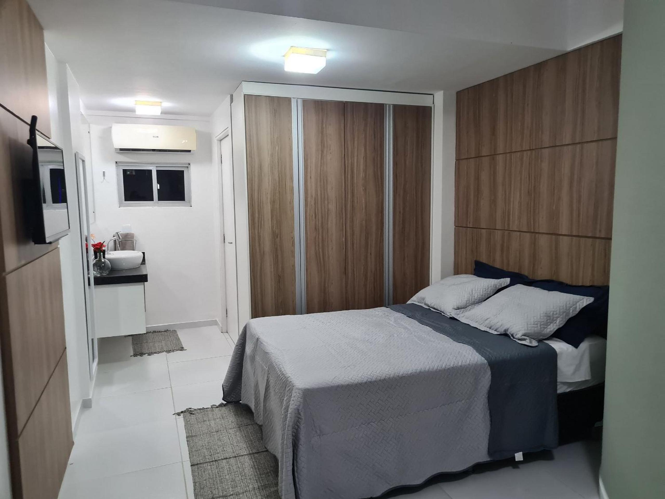 SEA TOWER 204 -Duplex Beira-Mar/quarto climatizado