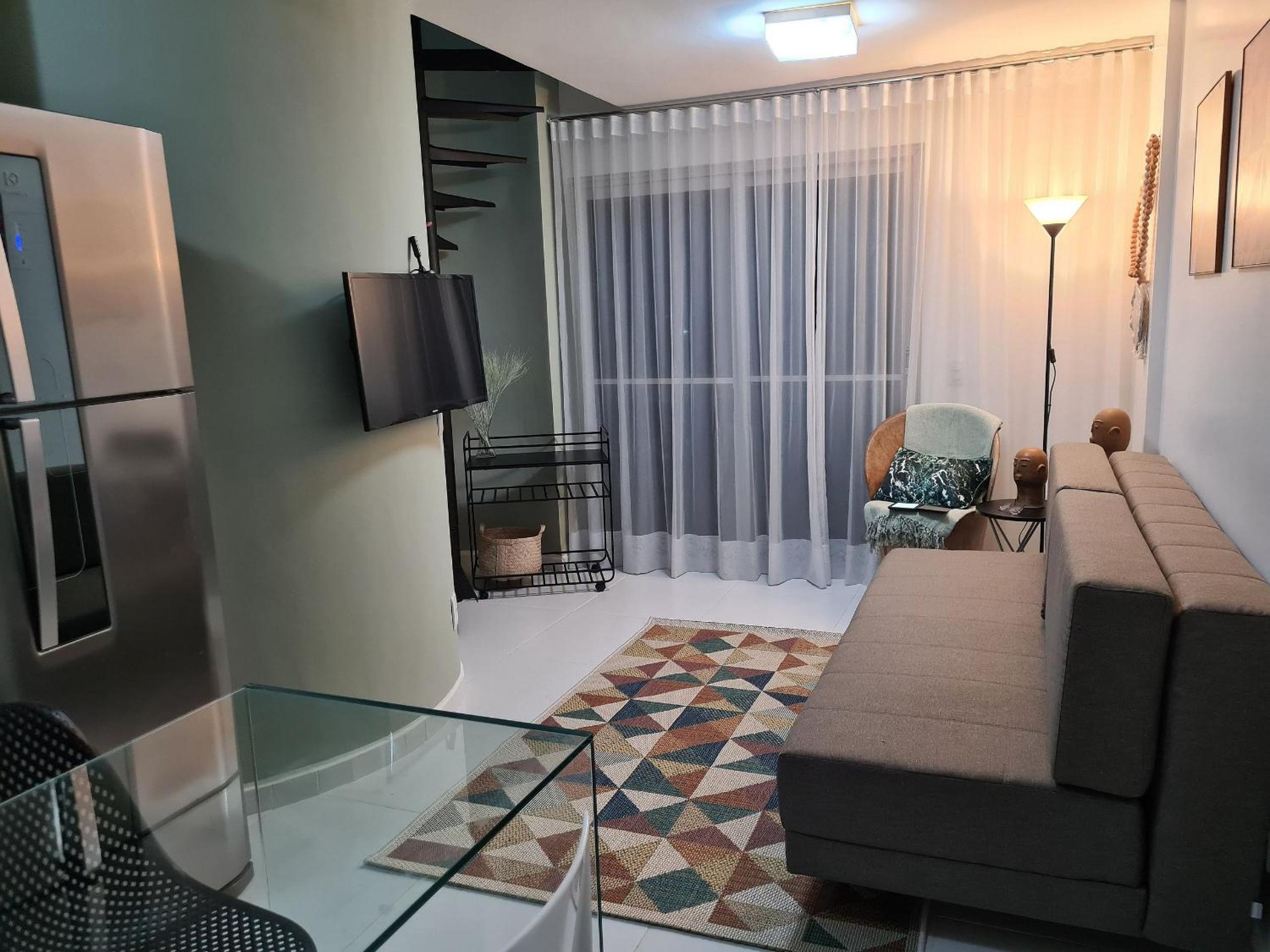 SEA TOWER 204 -Duplex Beira-Mar/quarto climatizado