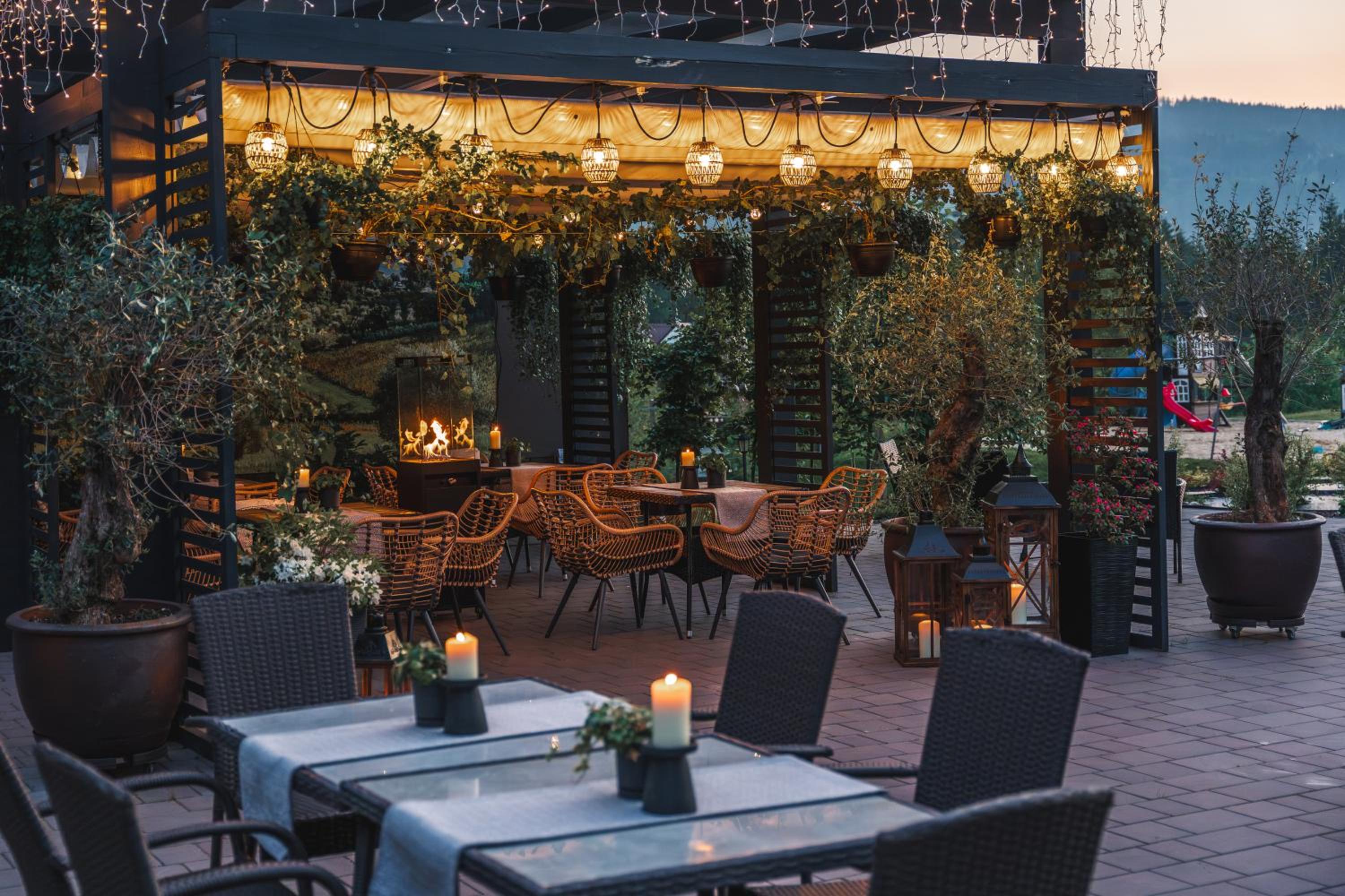 outdoor BBQ area
