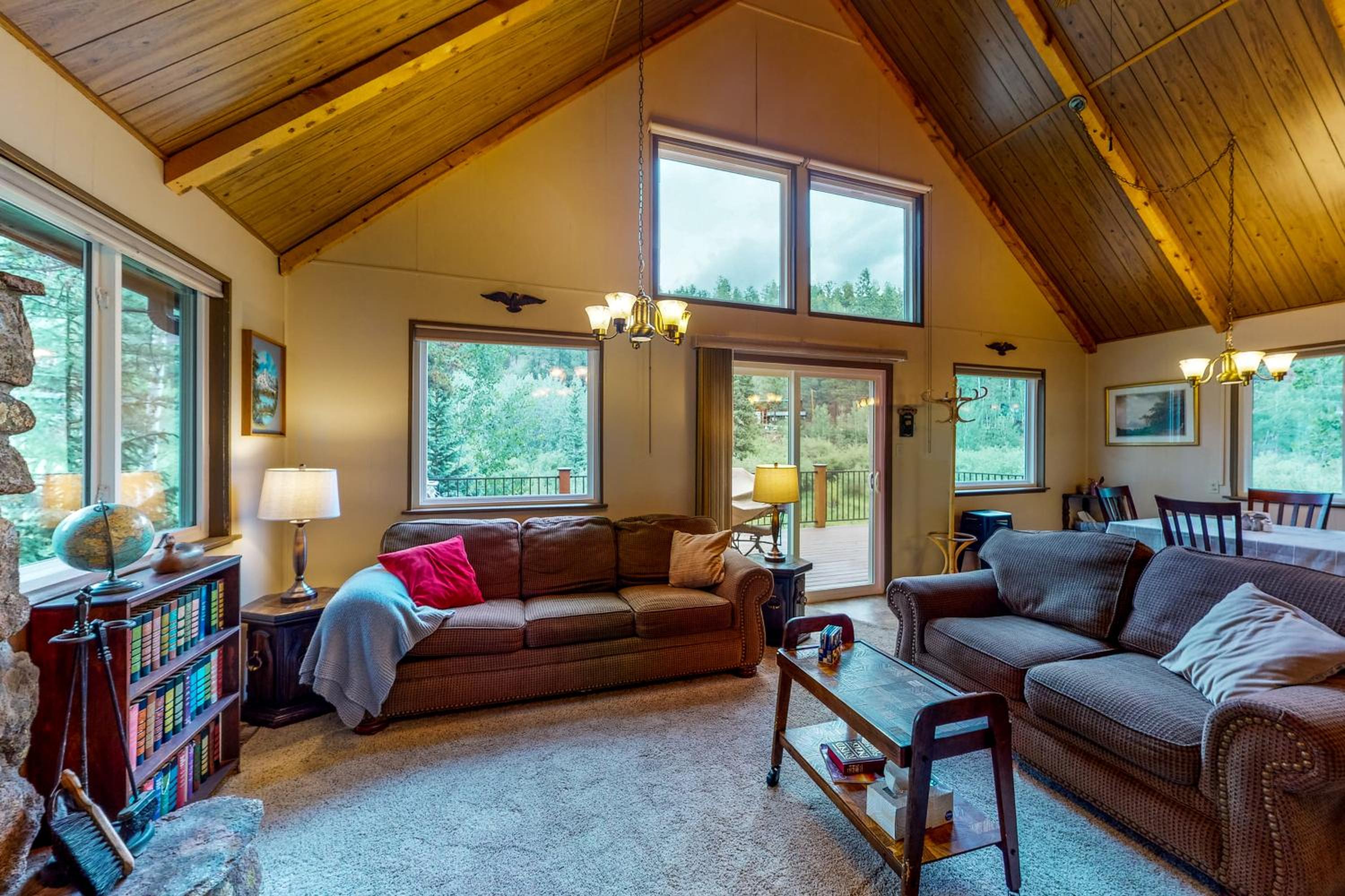 Deck and Mtn Views! Family A-Frame Cabin in Bailey