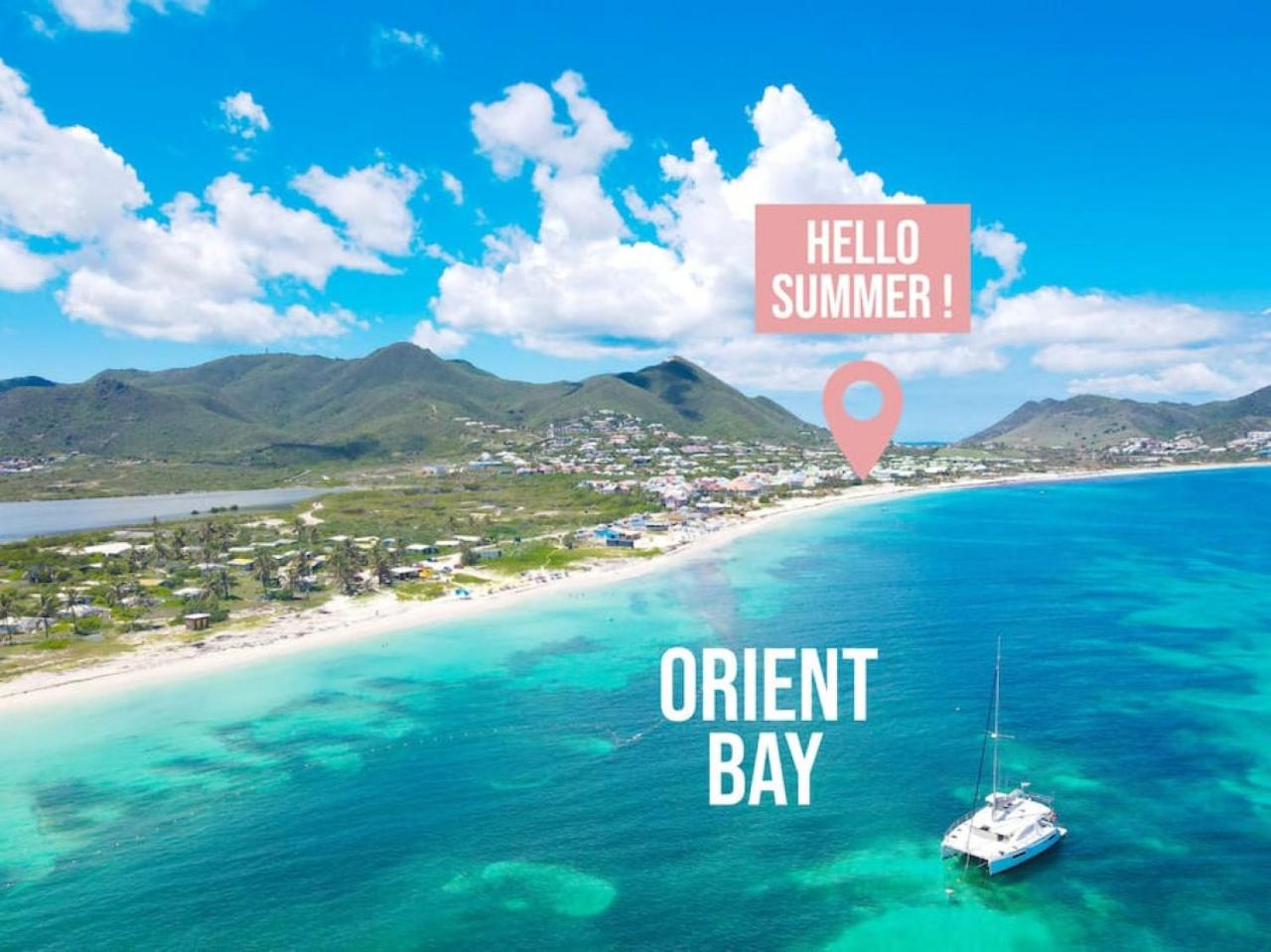 Hello Summer large studio on Orient Bay beach