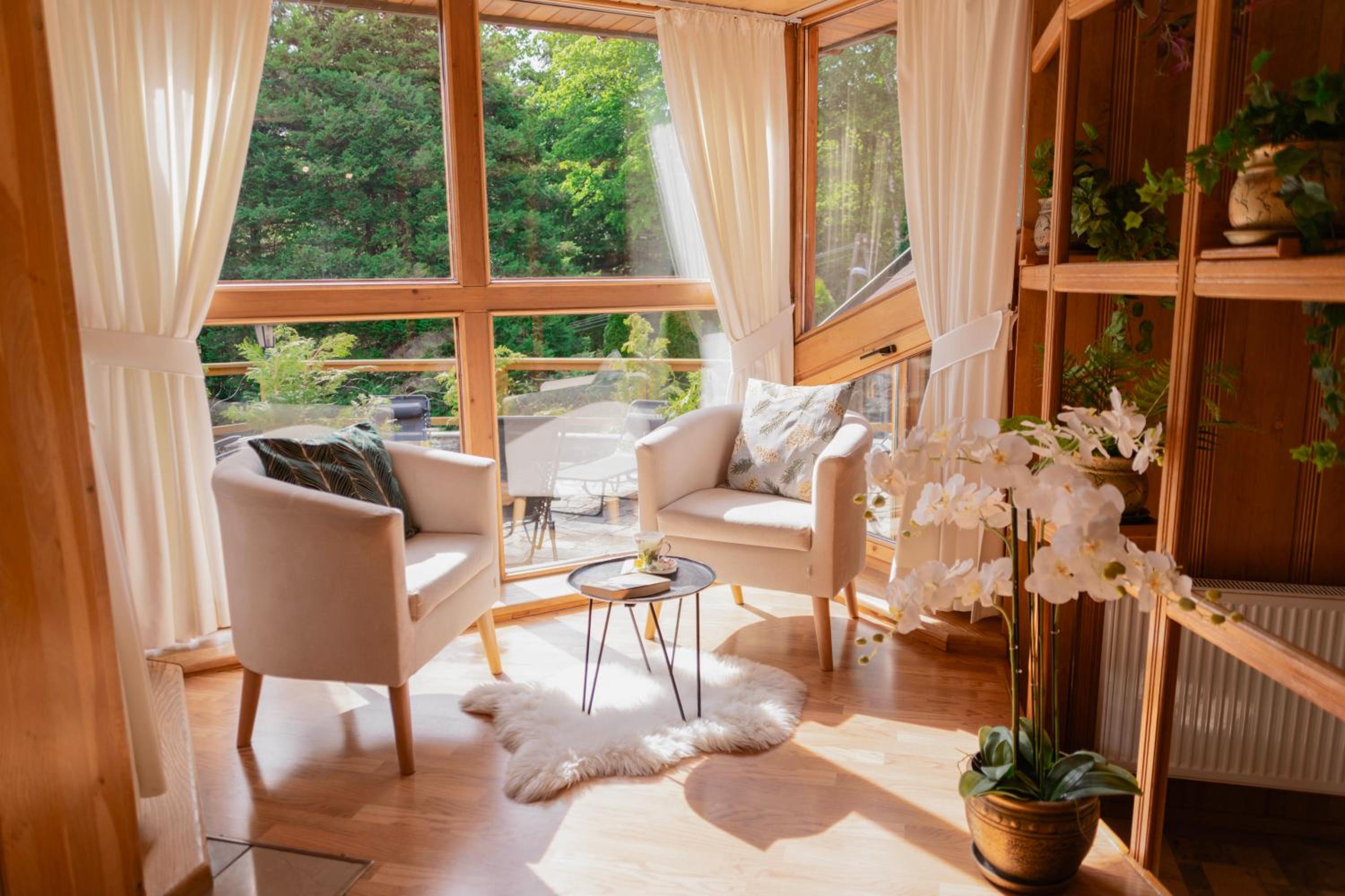 Willa Chruślice-Basen sezon,Sauna view 4
