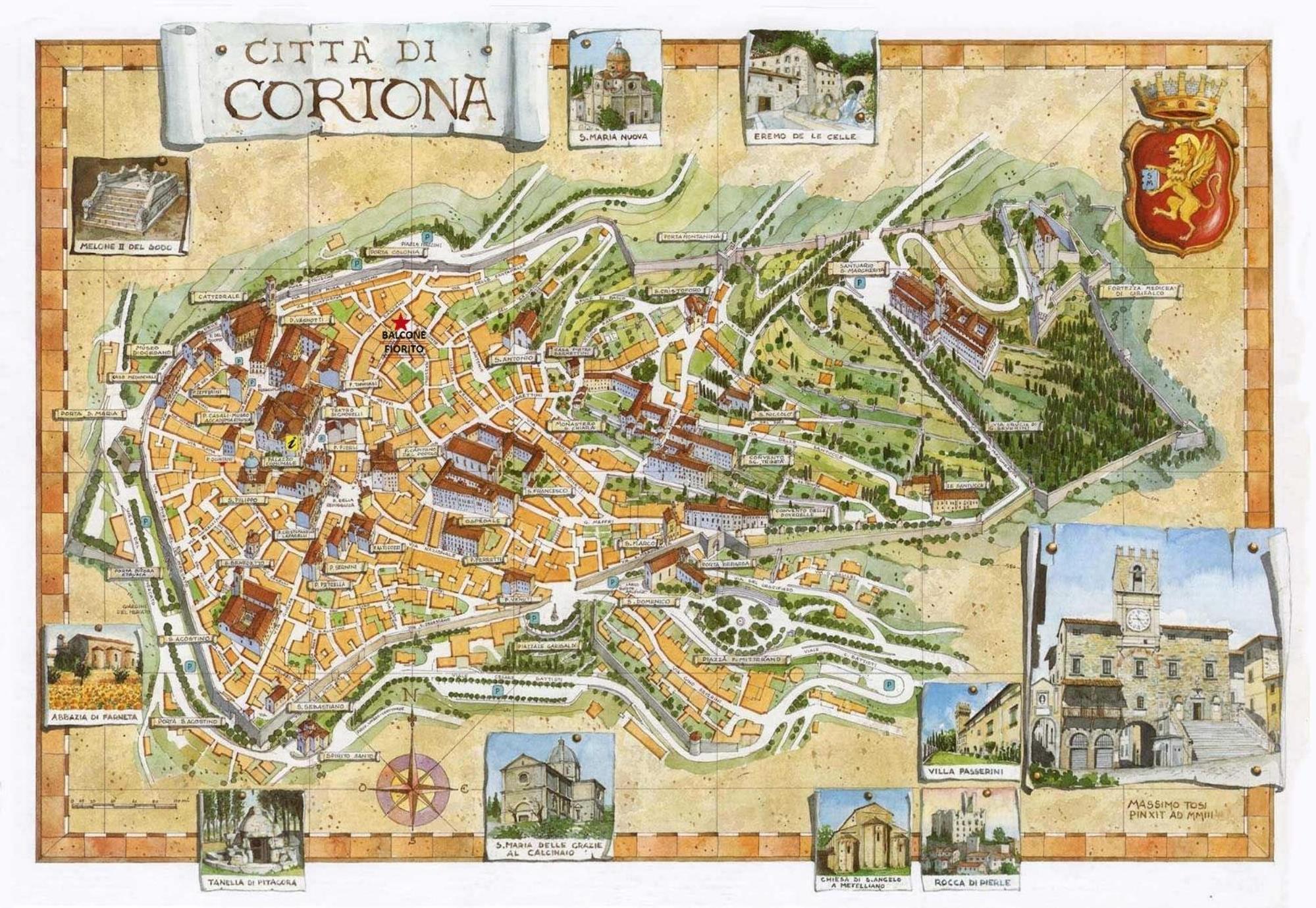 Balcone Fiorito, nel cuore del centro storico di Cortona