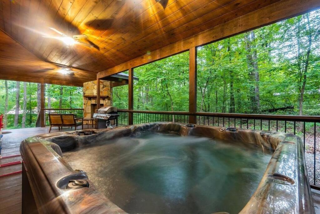 Centrally Located Lux Cabin with Hot Tub, Fire Pit, EV Outlet view 2