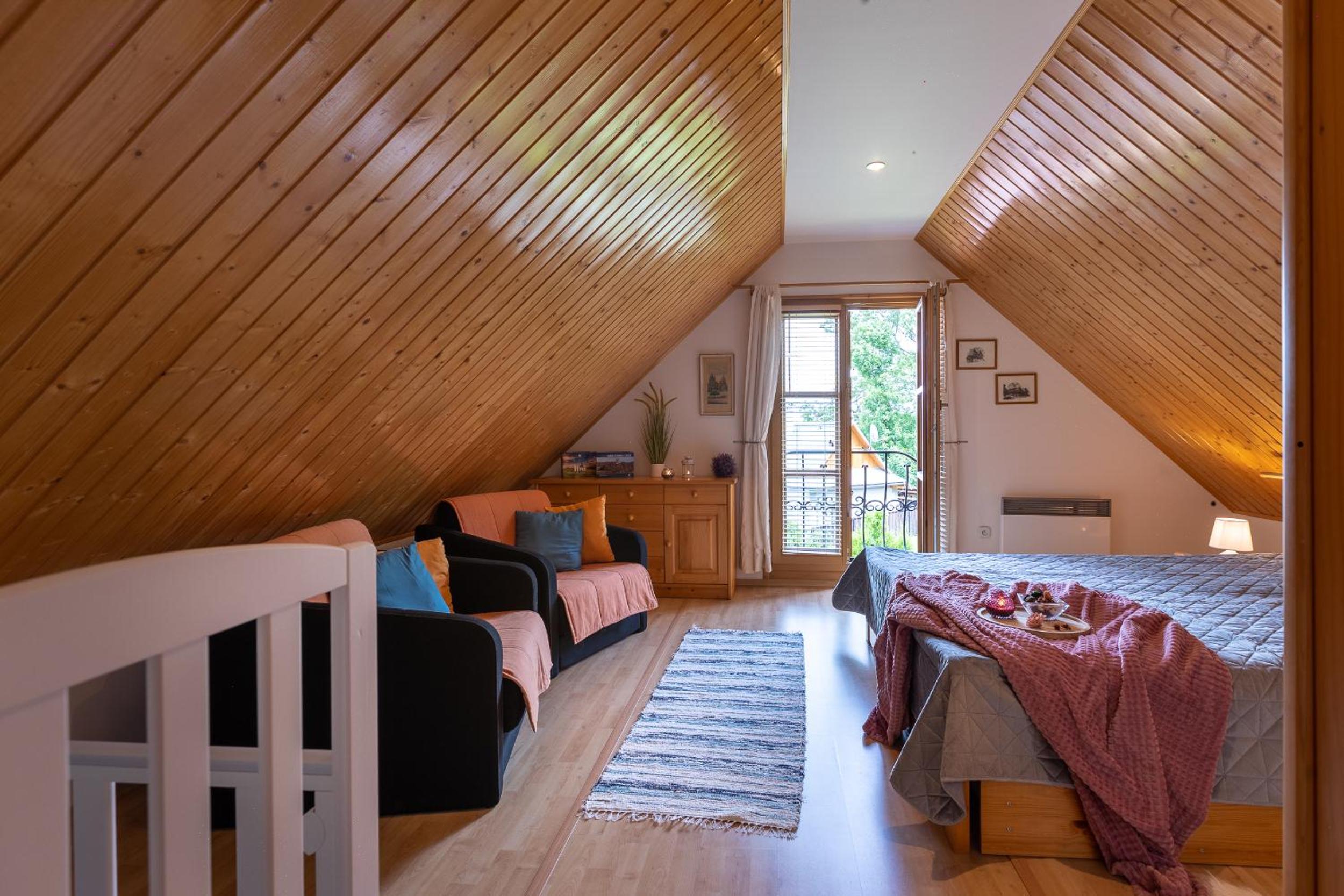 Villa Amalia, centrum Banska Stiavnica, parkovanie pre 2 auta, velka zahrada s krbom, cela Villa Amalia pre 16 osob alebo samostatne nezavisle prve podlazi view 5