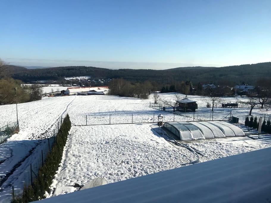 Vila v Brdech s bazénem, infra saunou a vybavením