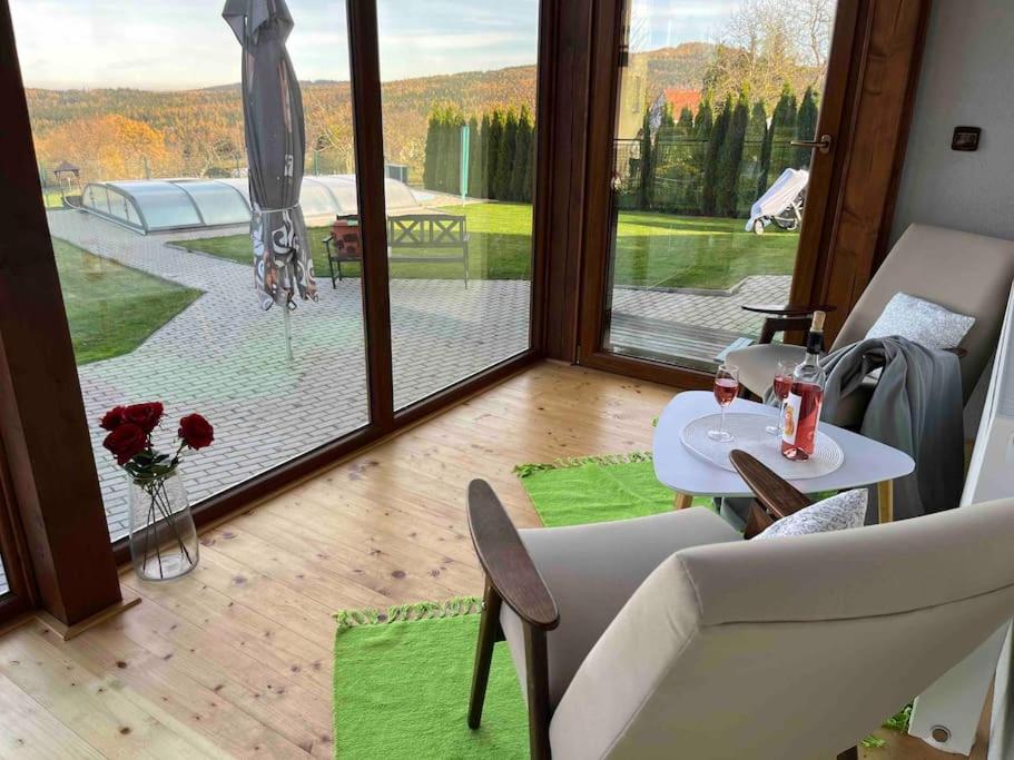 Vila v Brdech s bazénem, infra saunou a vybavením