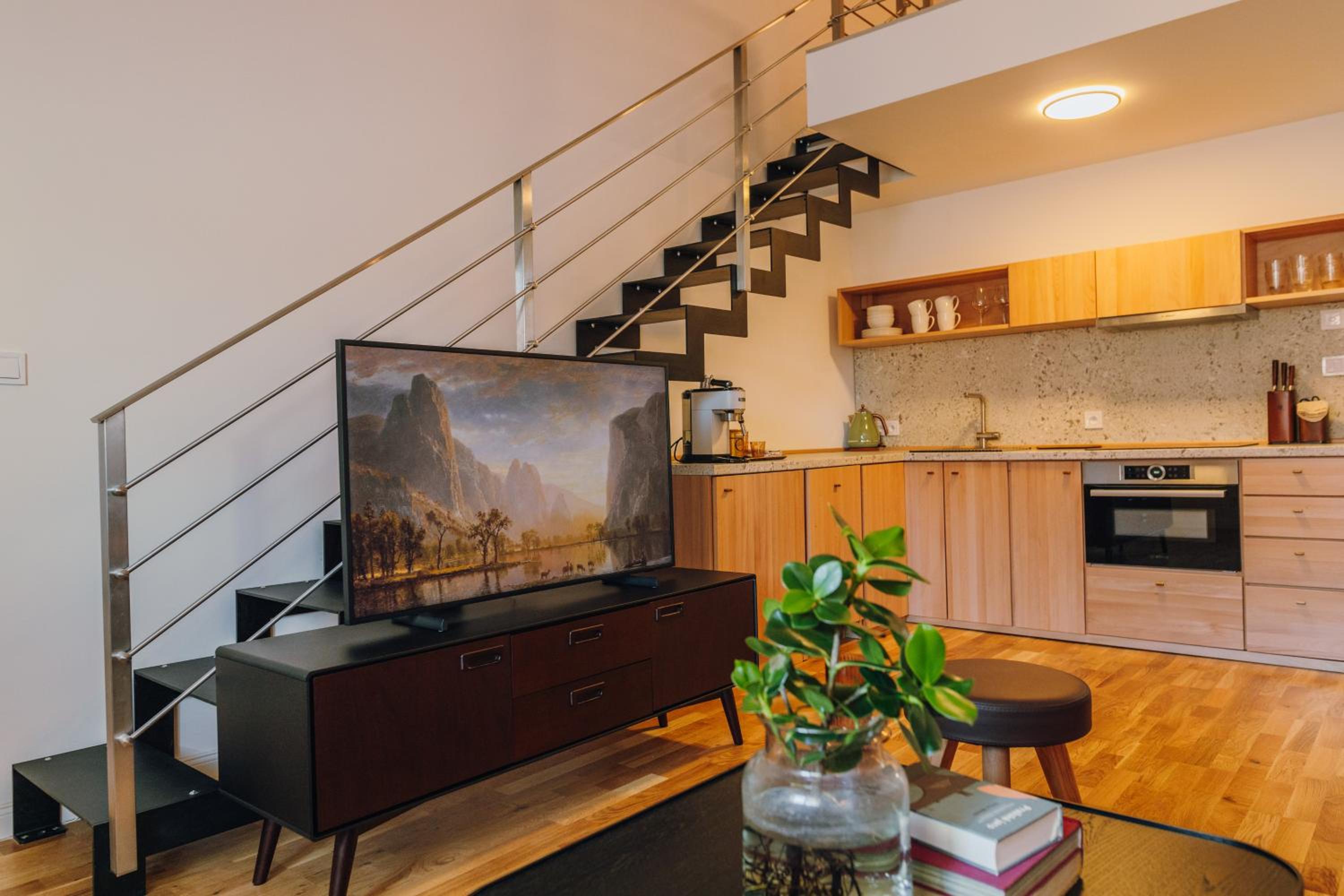 Modern Mezzanine Apt at Jecna st
