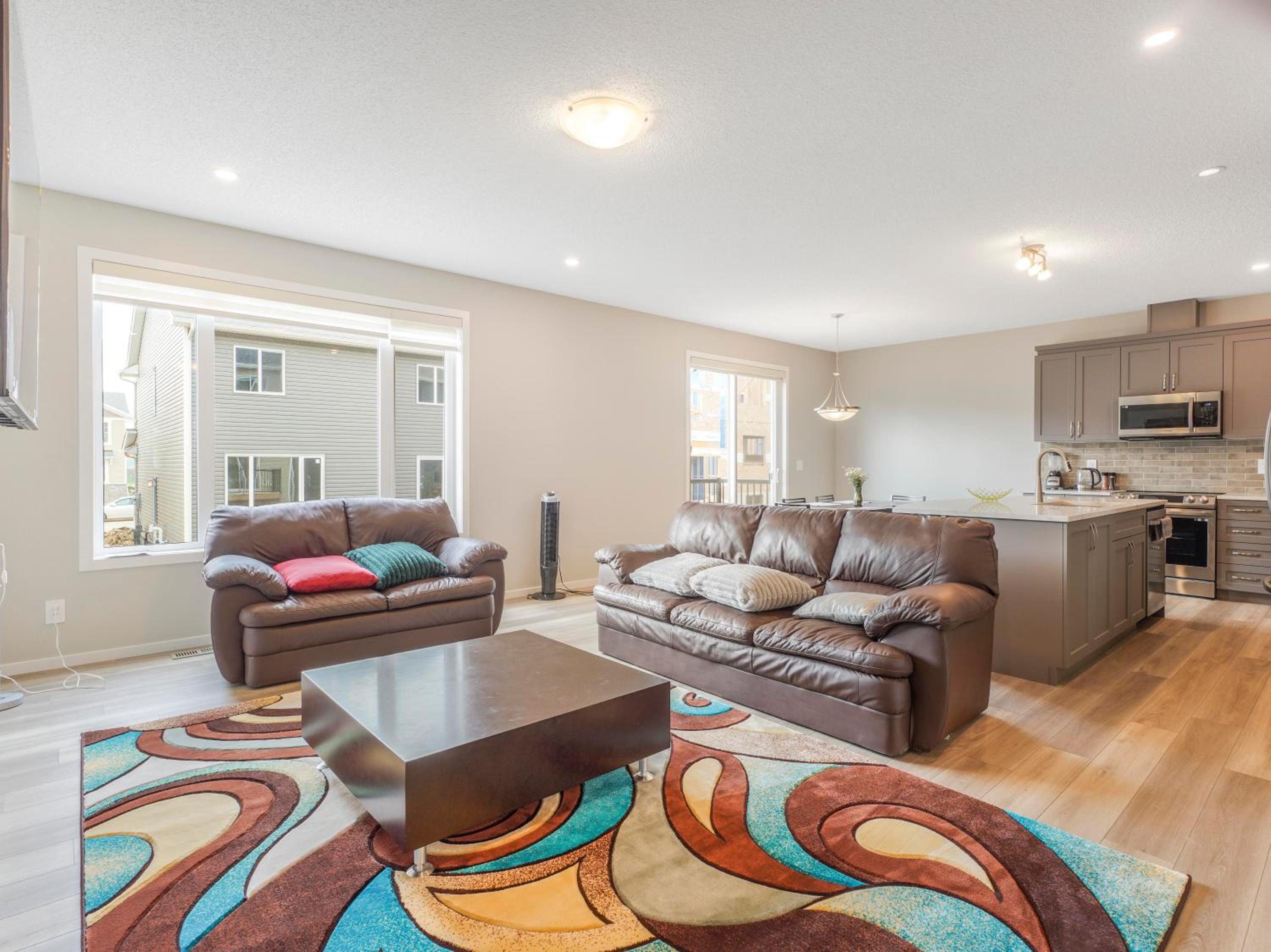 A cozy 3 bedroom new house with 2 living rooms