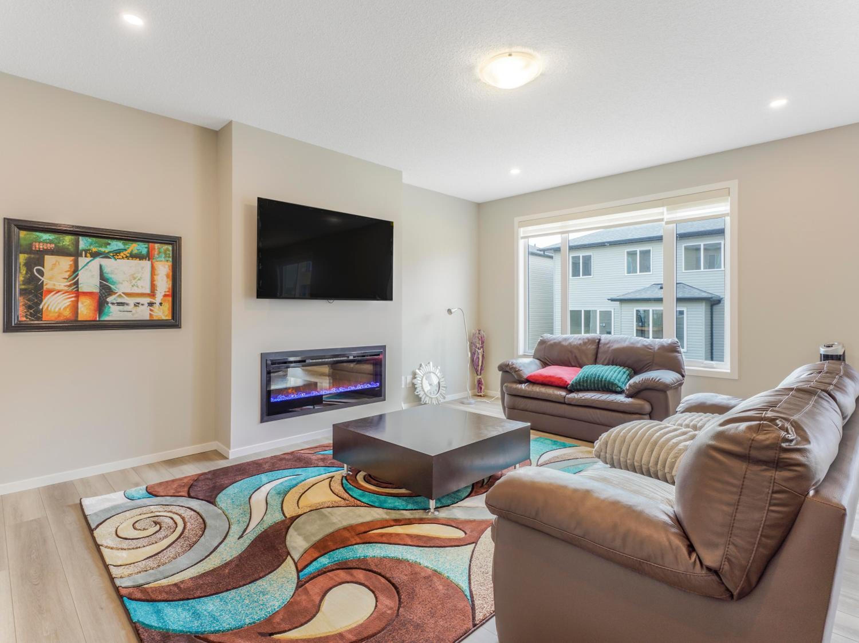 A cozy 3 bedroom new house with 2 living rooms