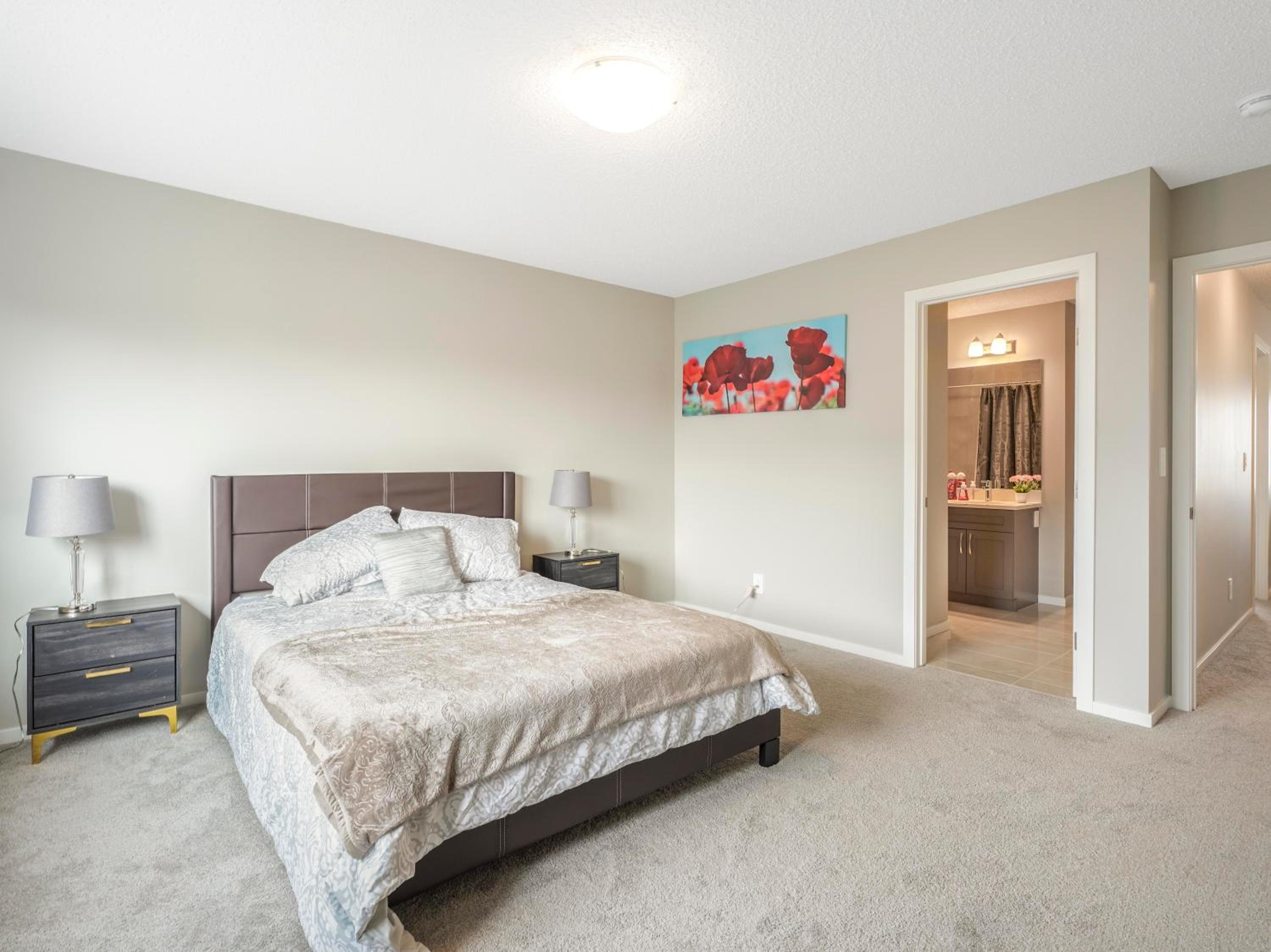 A cozy 3 bedroom new house with 2 living rooms