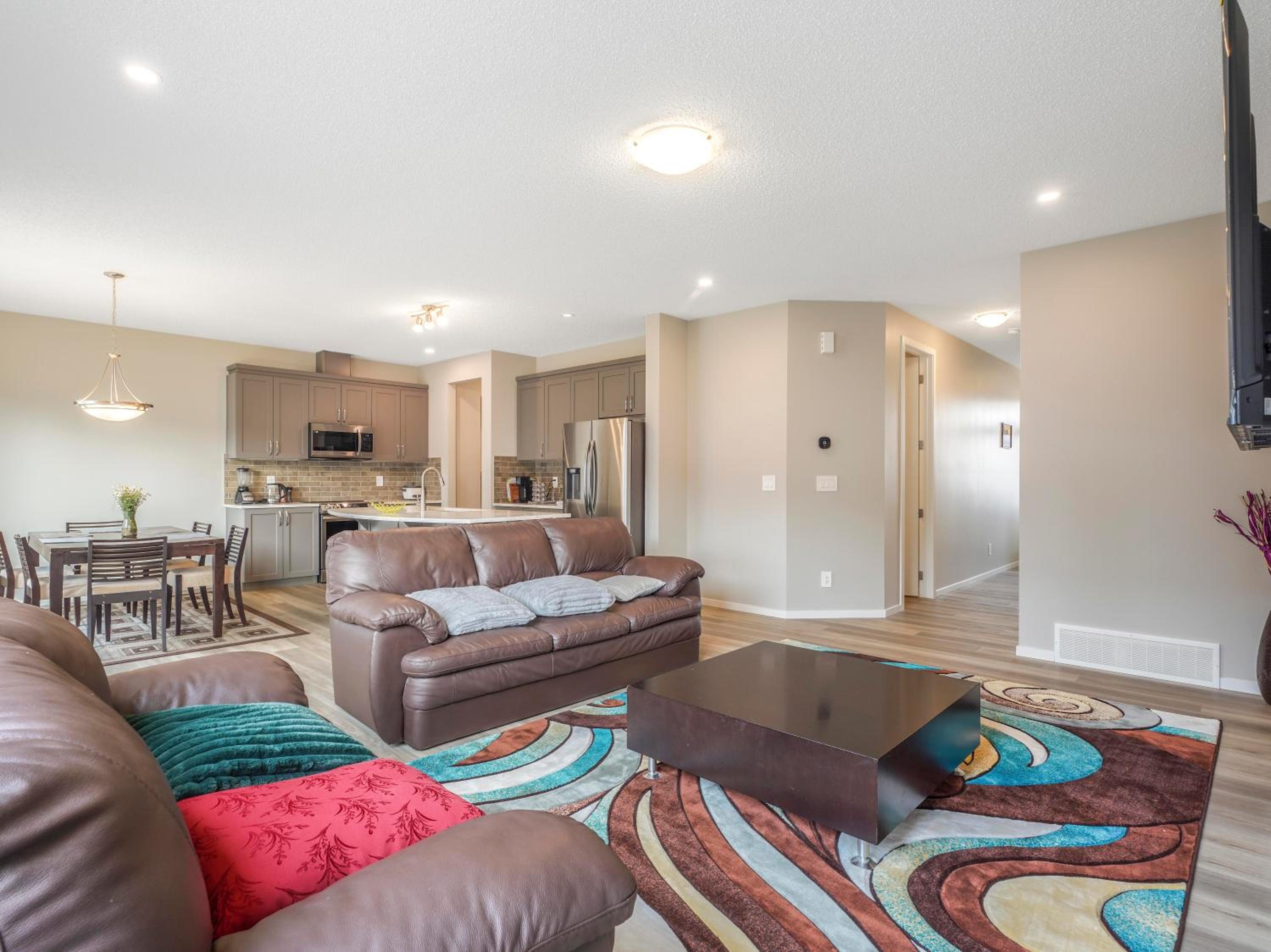 A cozy 3 bedroom new house with 2 living rooms