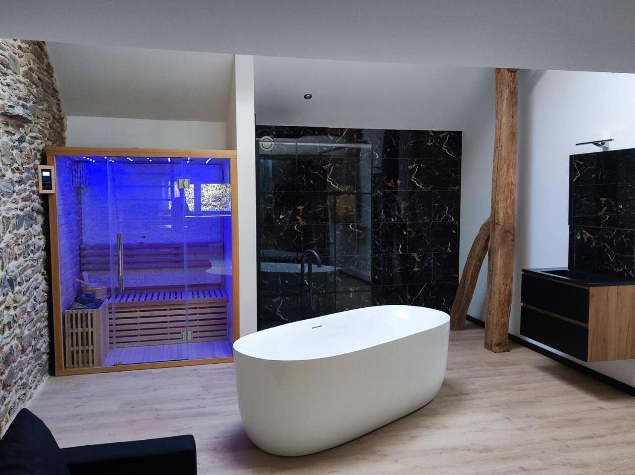 Loft noir (baignoire balnéo et sauna)