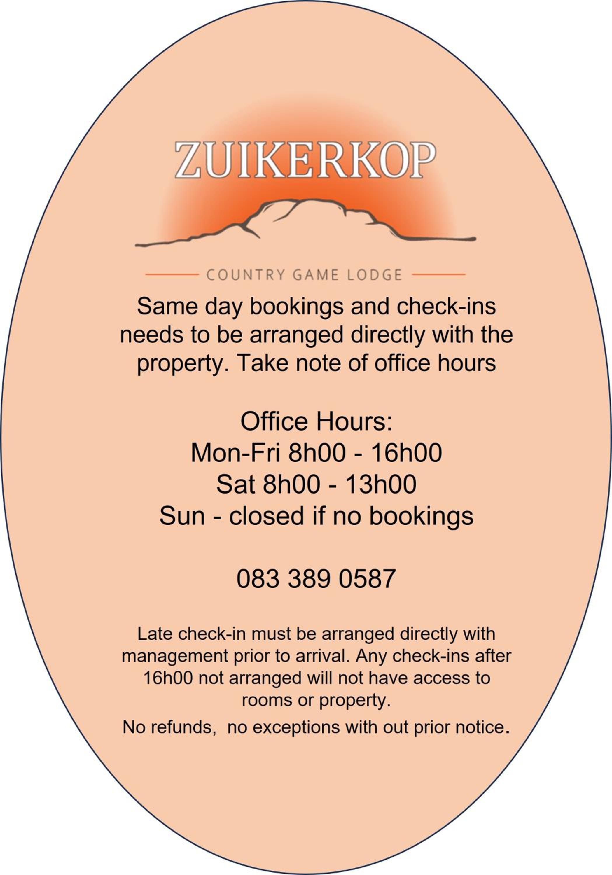 Zuikerkop Country Game Lodge view 3