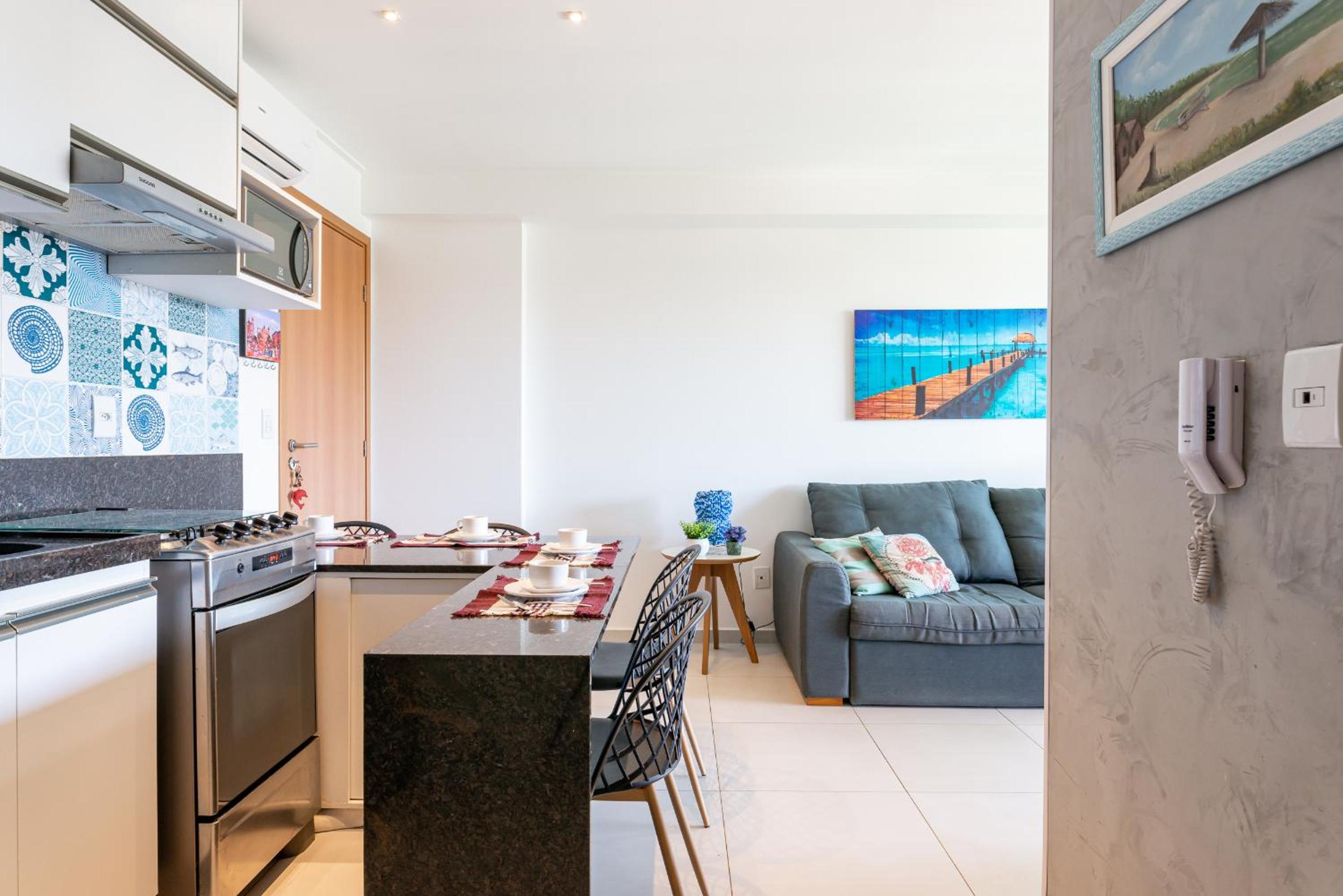 Flat 2 quartos em Porto, Cupe Beach Living (pé na areia).