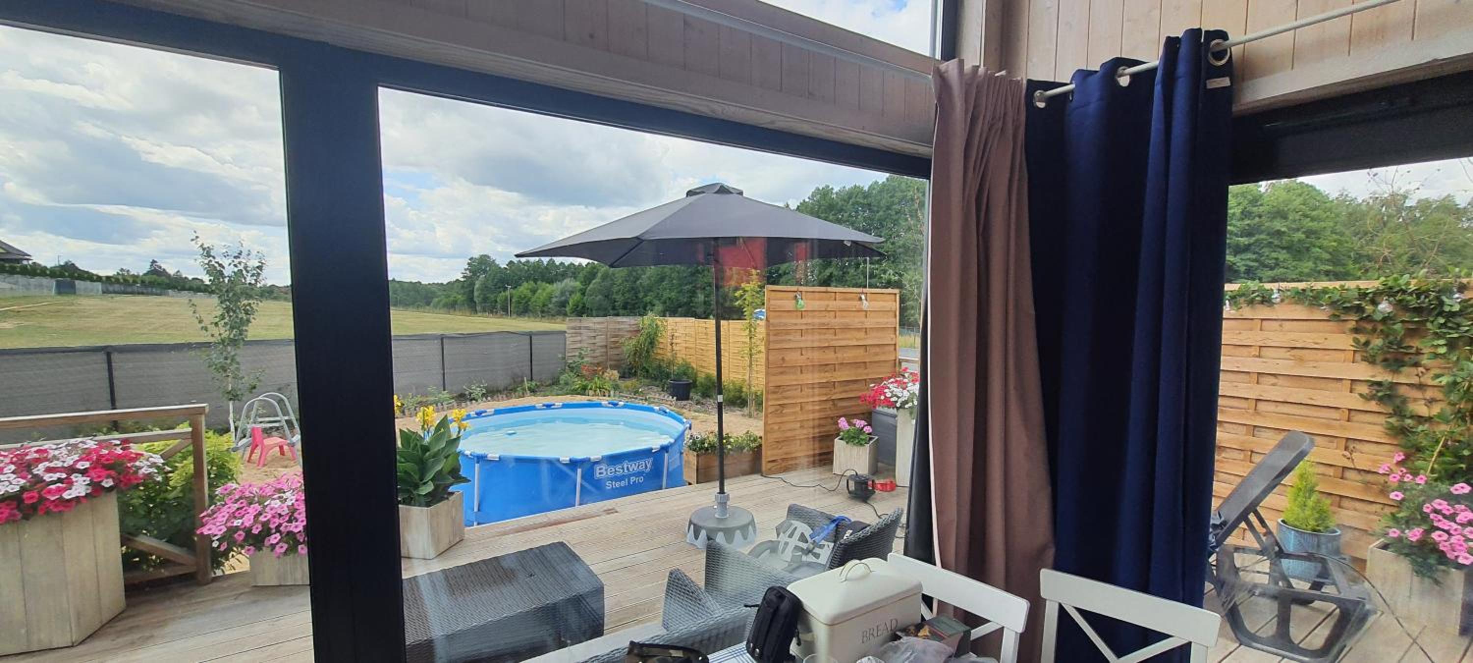 Domek Mazurski całoroczny nad jeziorem z sauną i Jacuzzi SPA