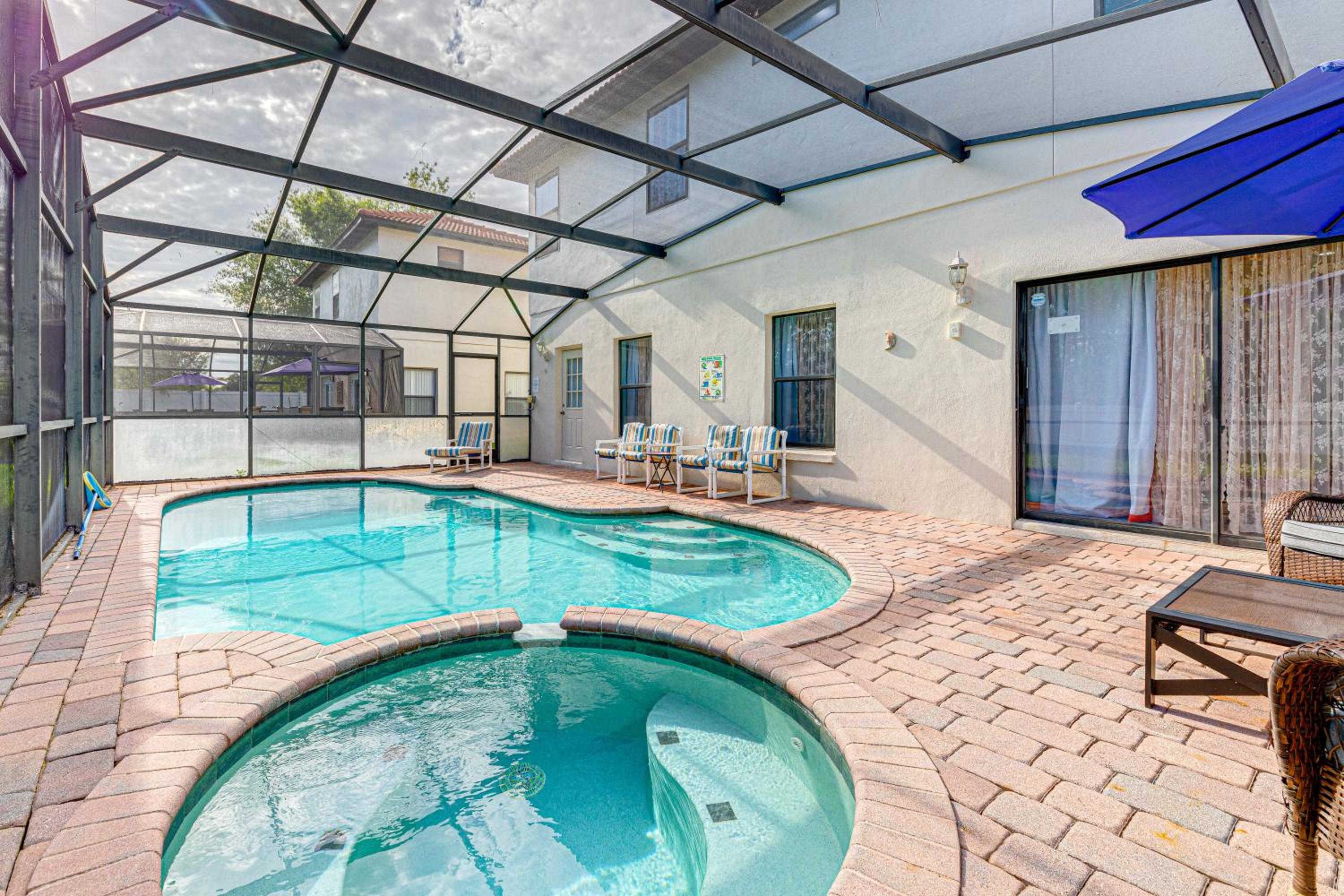 Affordable 4 Br Luxury Villa near Disney/Private Pool/Arcade/Game room