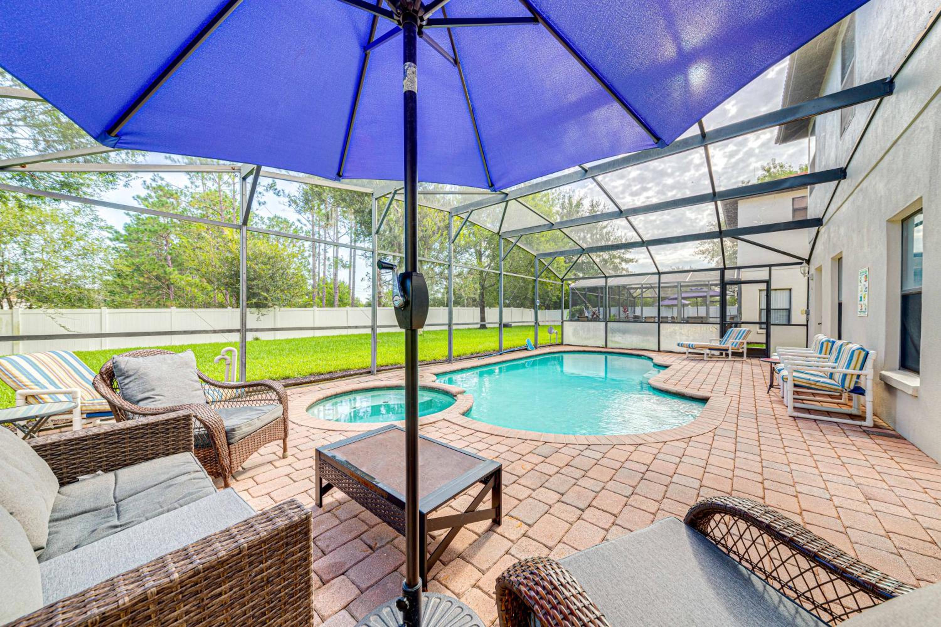 Affordable 4 Br Luxury Villa near Disney/Private Pool/Arcade/Game room