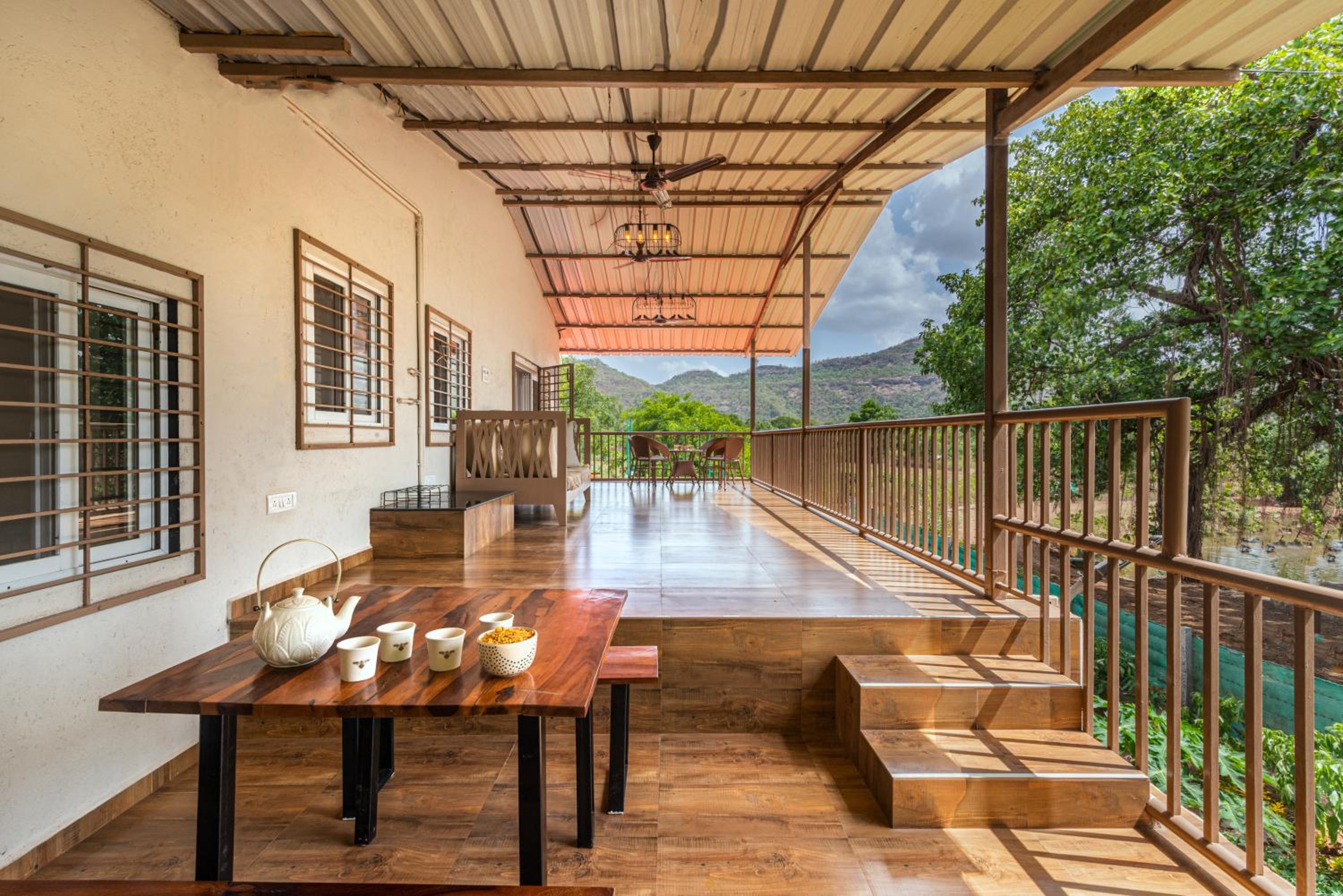 SaffronStays Vyom Farms - 2BR pool villa with mountain views, pet friendly & elder-friendly stay