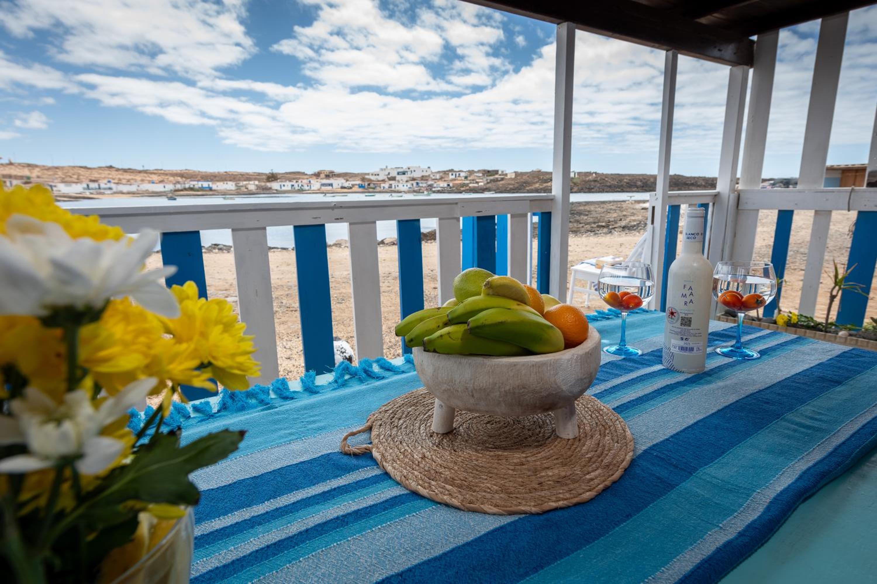 Cabin in front of idyllic majanicho beach