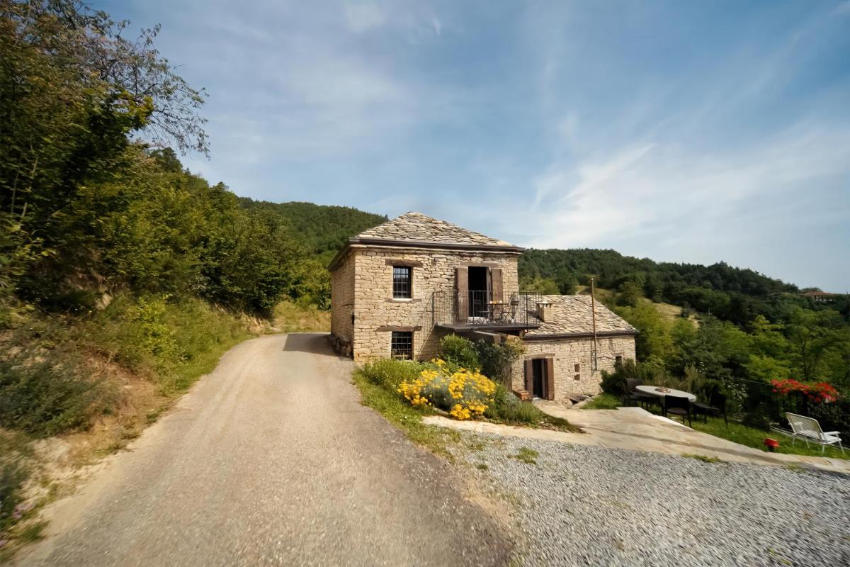 Country old stone house immerse in nature view 2