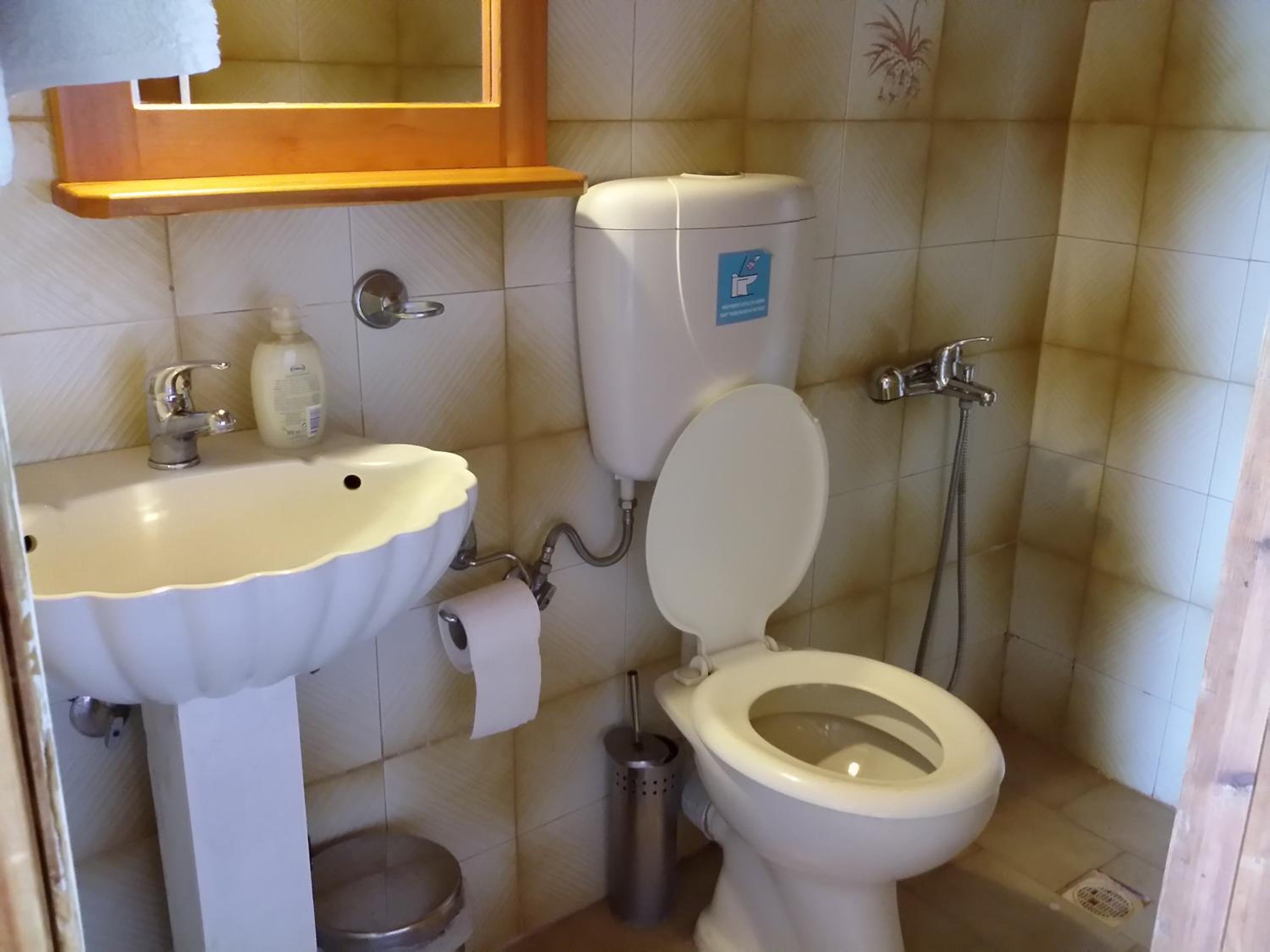 Olive tree Cottages en Palaiochóra — bathroom