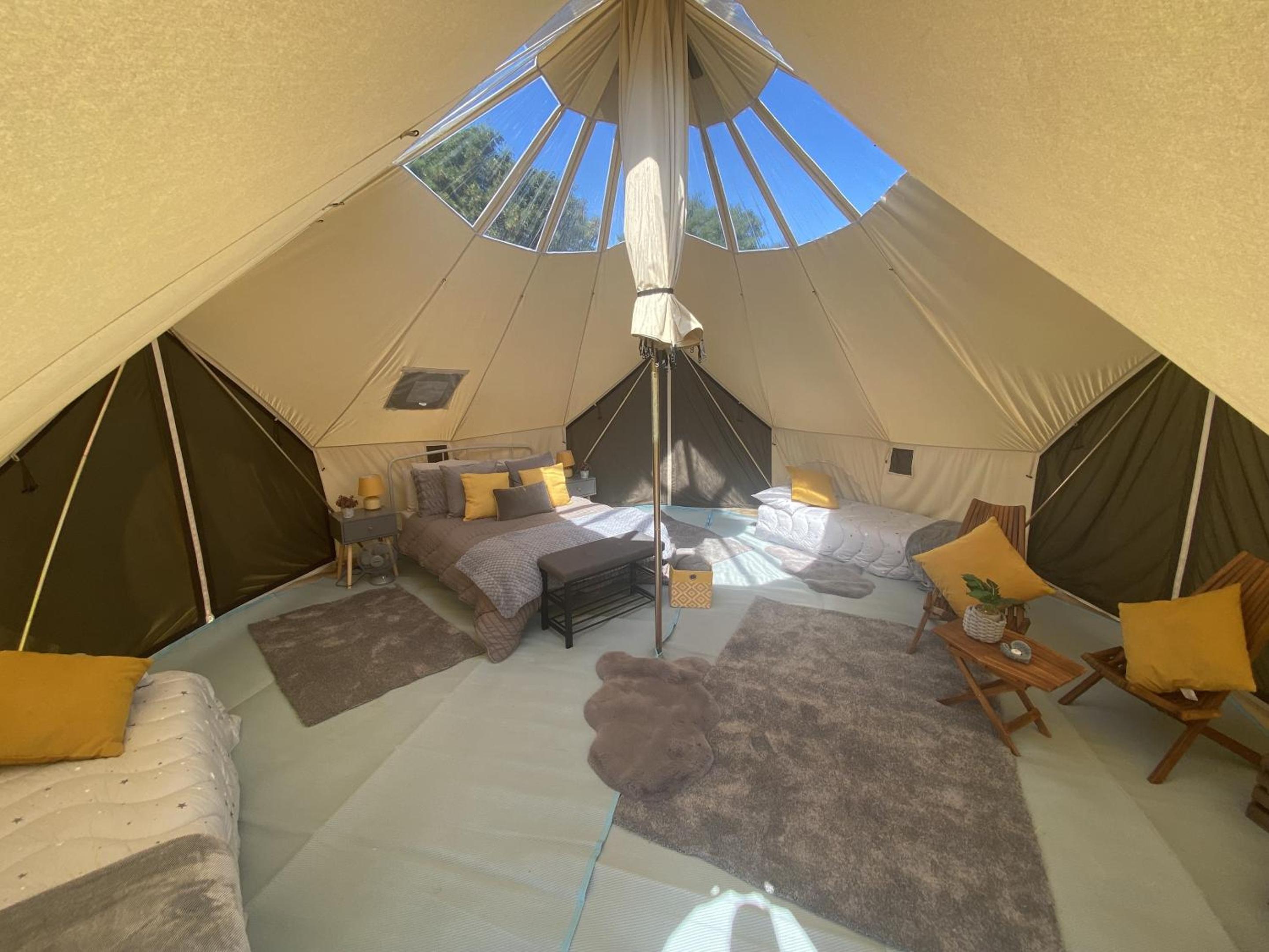 Bell Tents at Llanfair Hall view 3