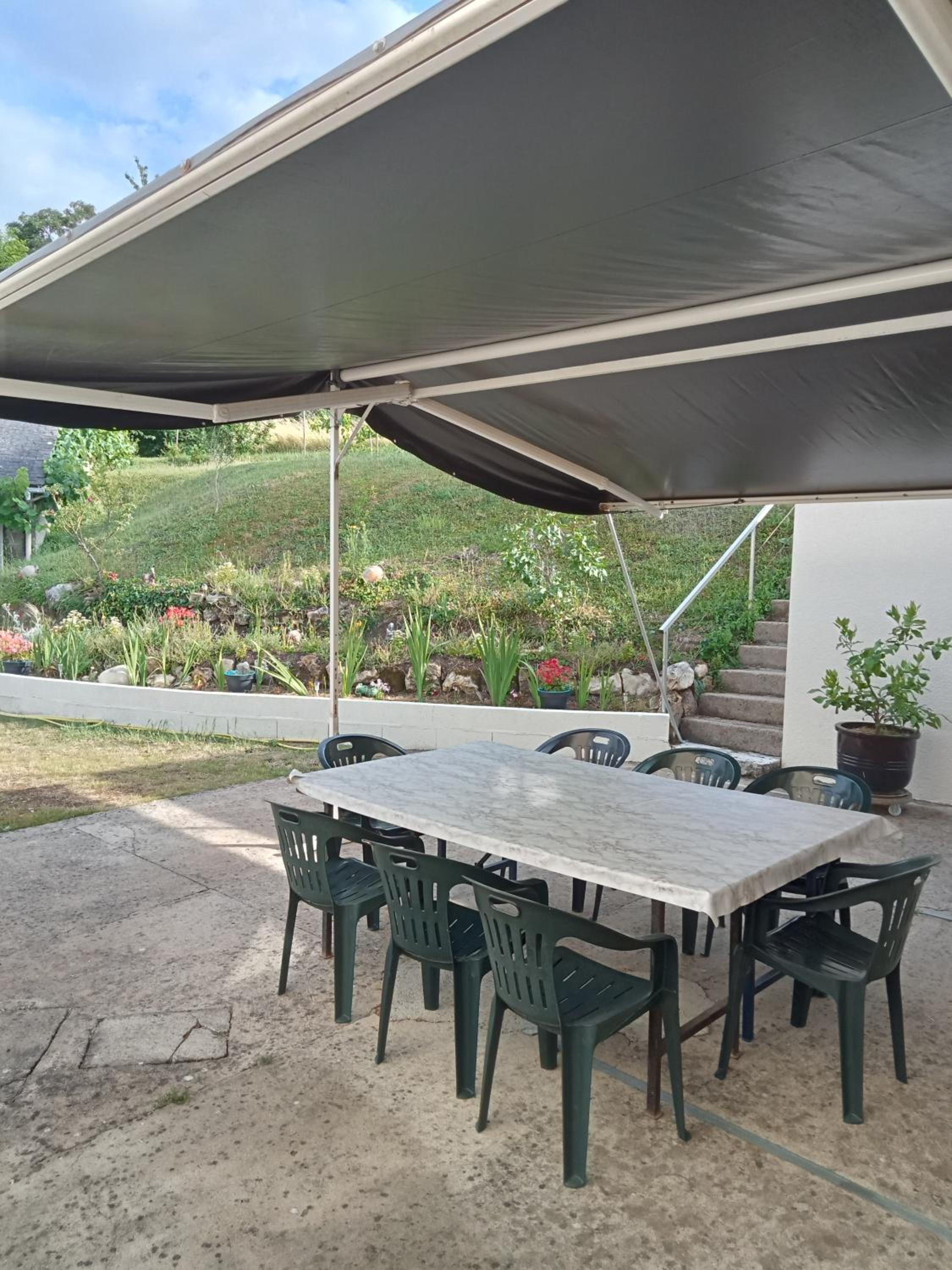 outdoor BBQ area