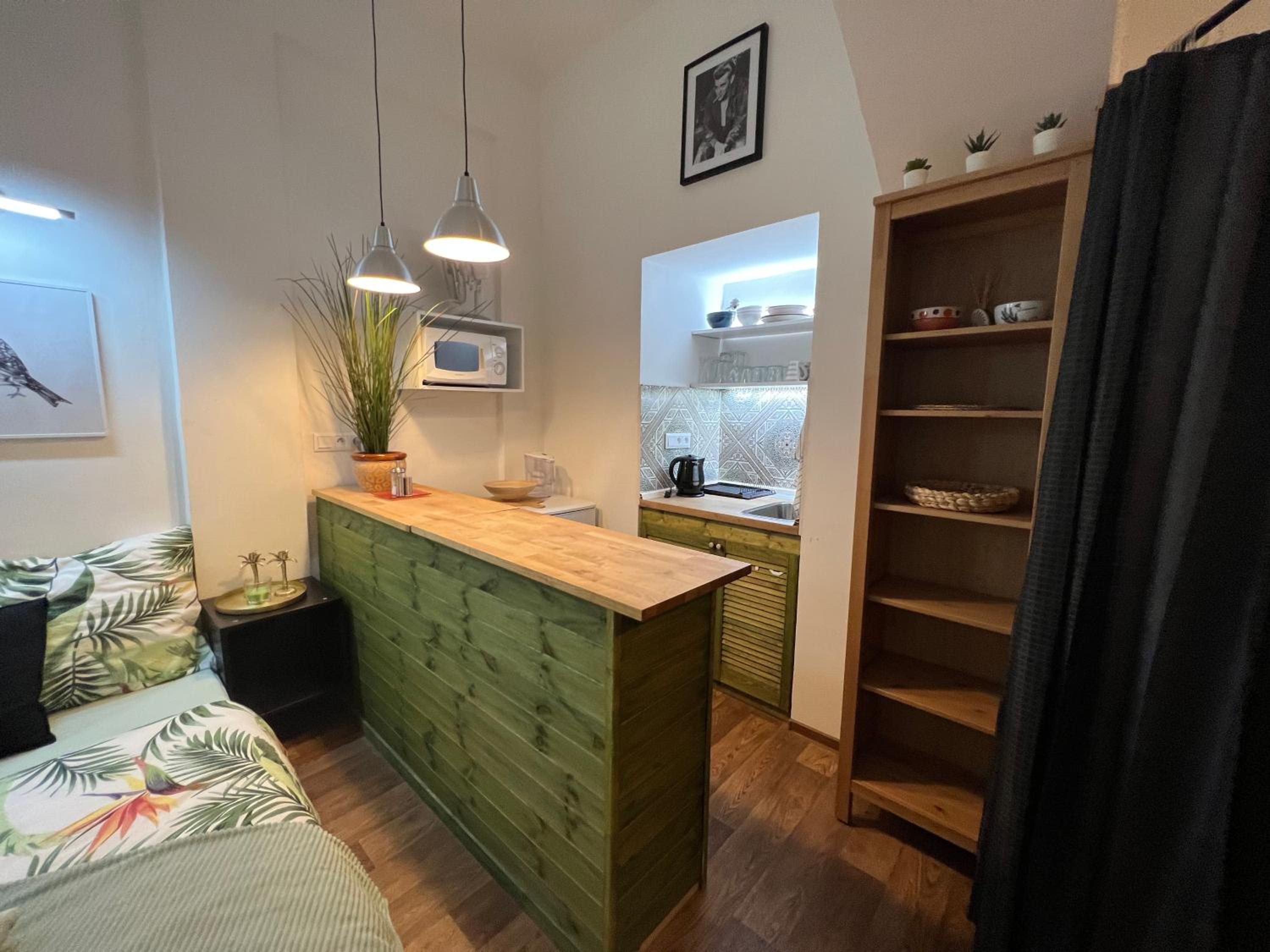 Fun Tiki Vibe Apartment / Charles Bridge / Netflix