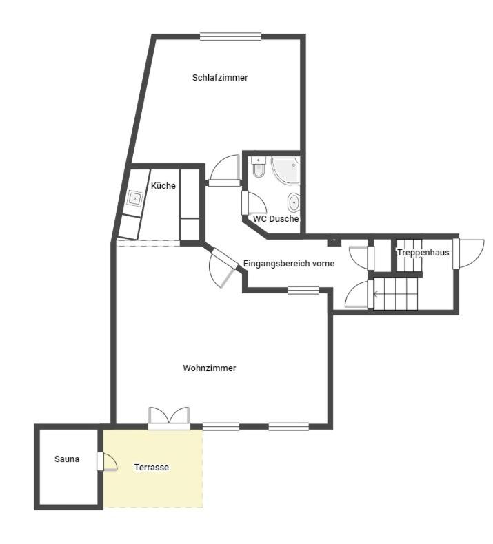 Gemütliche 2.5 Zimmer Wohnung mit privater Sauna