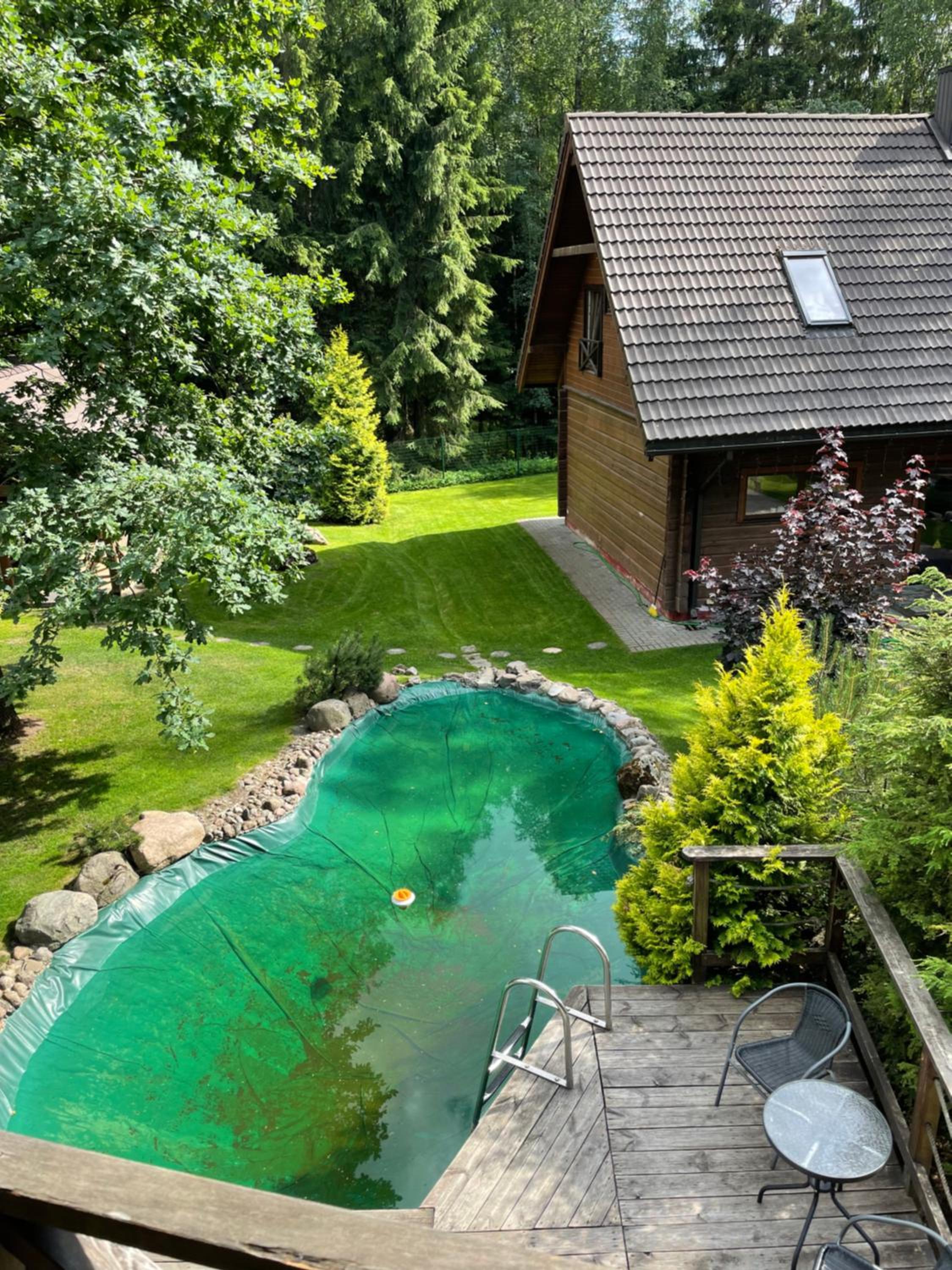 Rustic private Cabin in woods w/ Sauna & Pool view 3