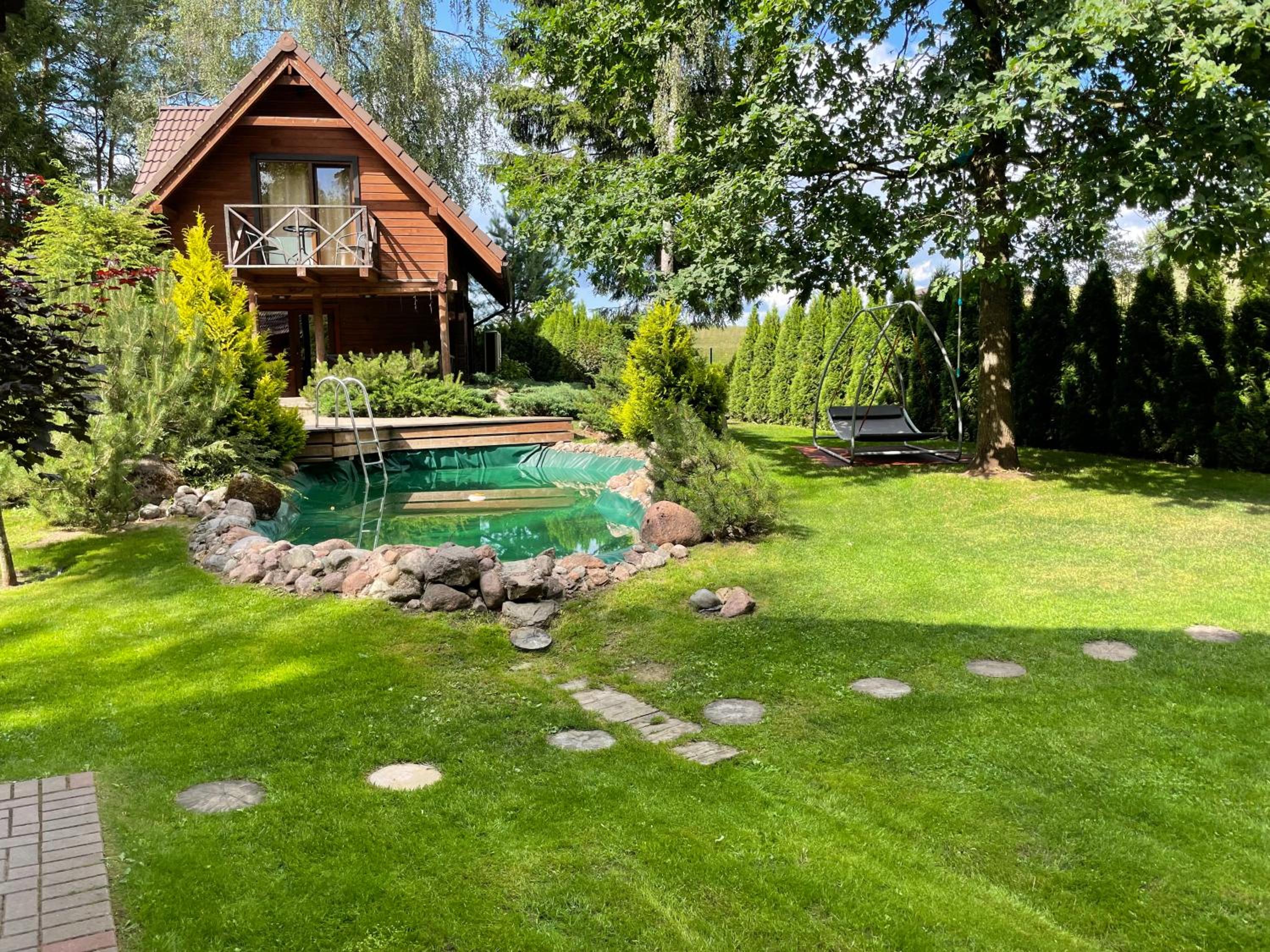 Rustic private Cabin in woods w/ Sauna & Pool view 5