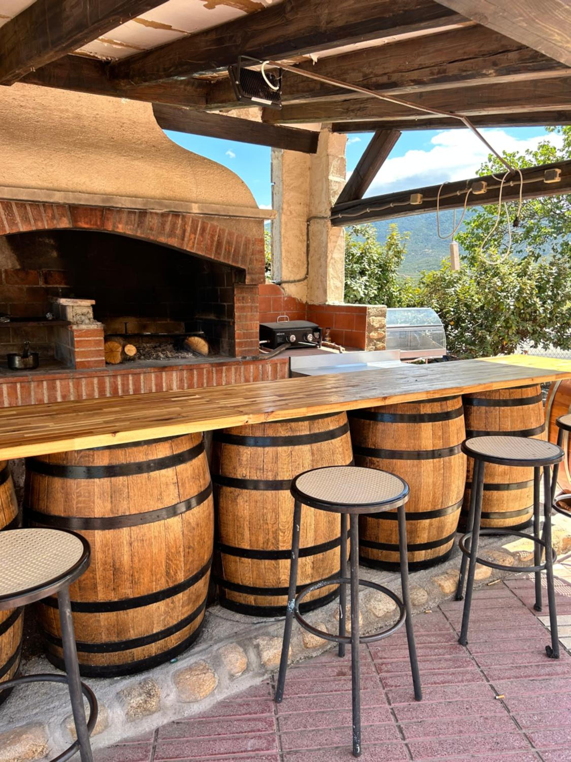 outdoor BBQ area