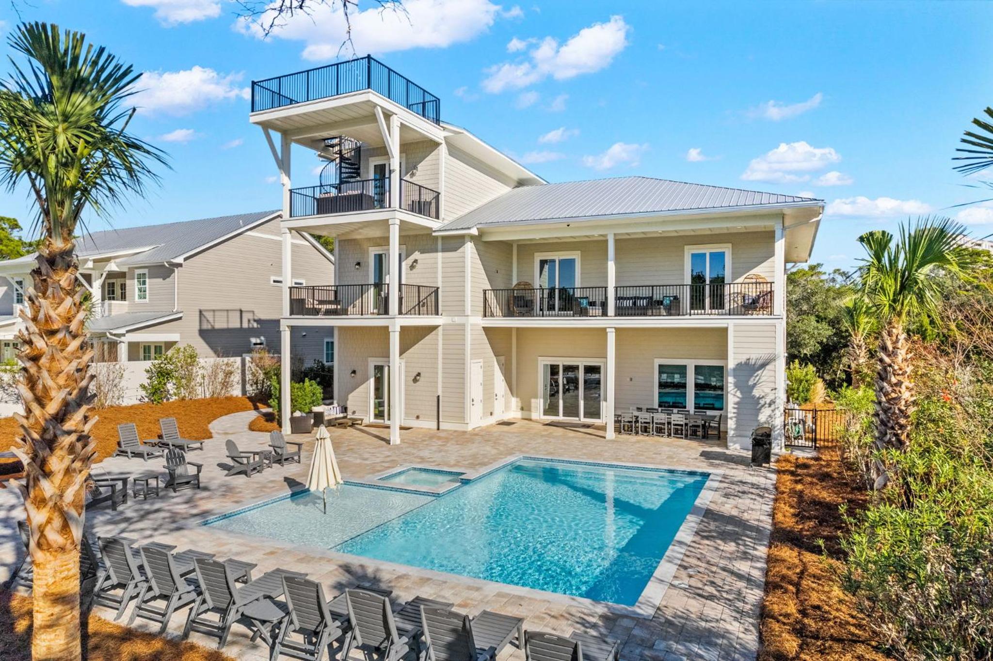 Huge Private Pool Spa FREE Golf Cart Private Beach view 5