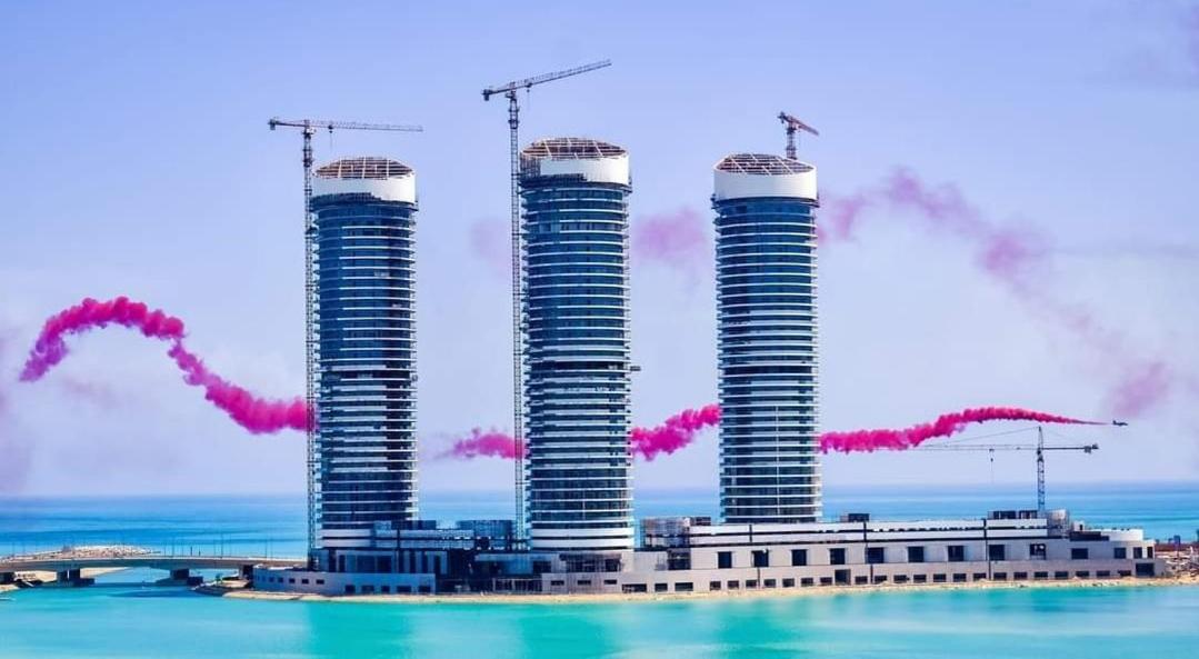 Down Town New Alamien overlooking iconic towers, hotels and sea view 5