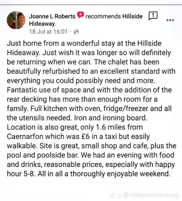 Cosy Hideaway Lodge in Glan Gwna