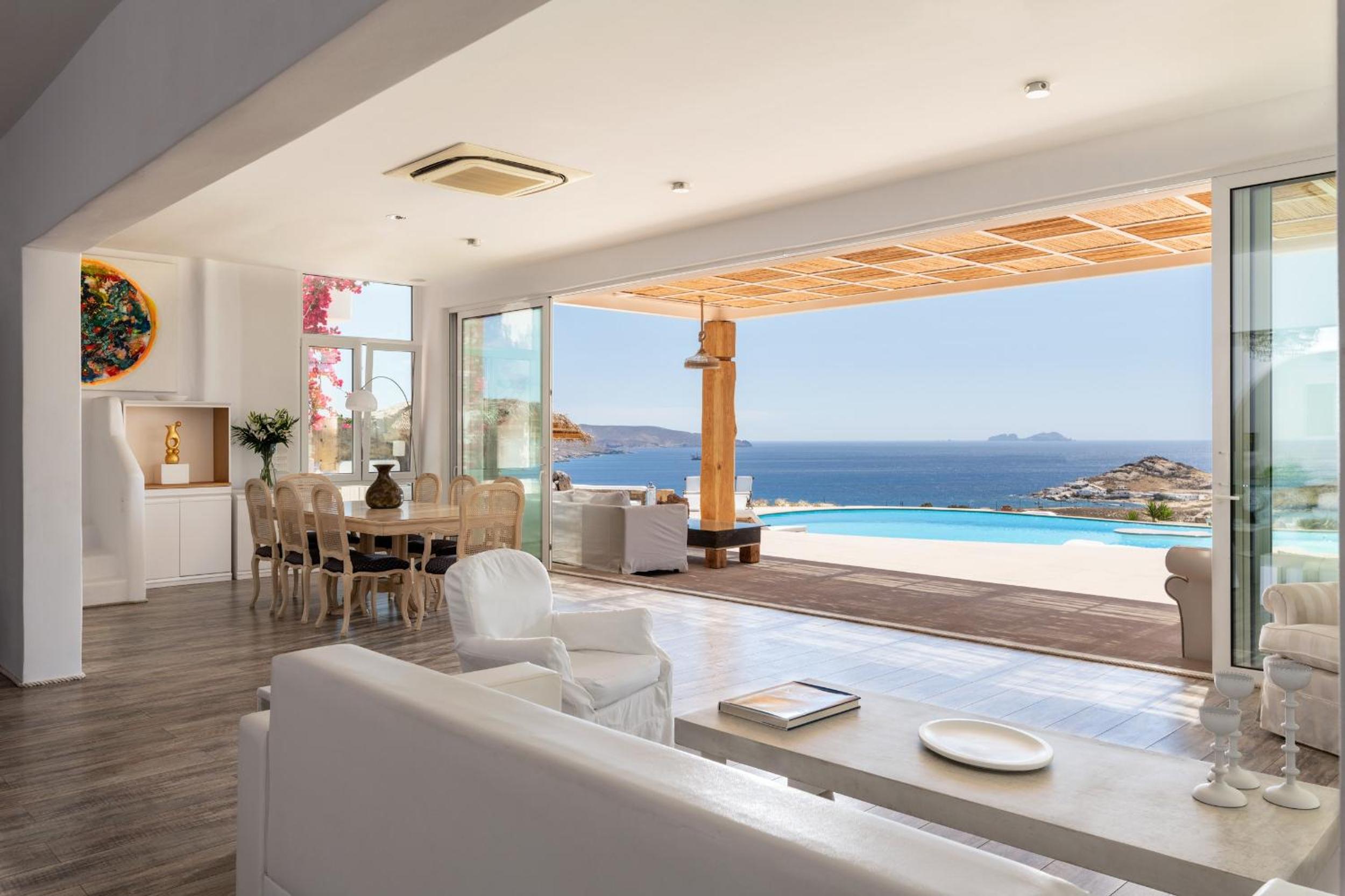 Spectacular Kalafatis Villa 1 Bedroom Villa Vibhu Private Jacuzzis and Infinity Pool view 4