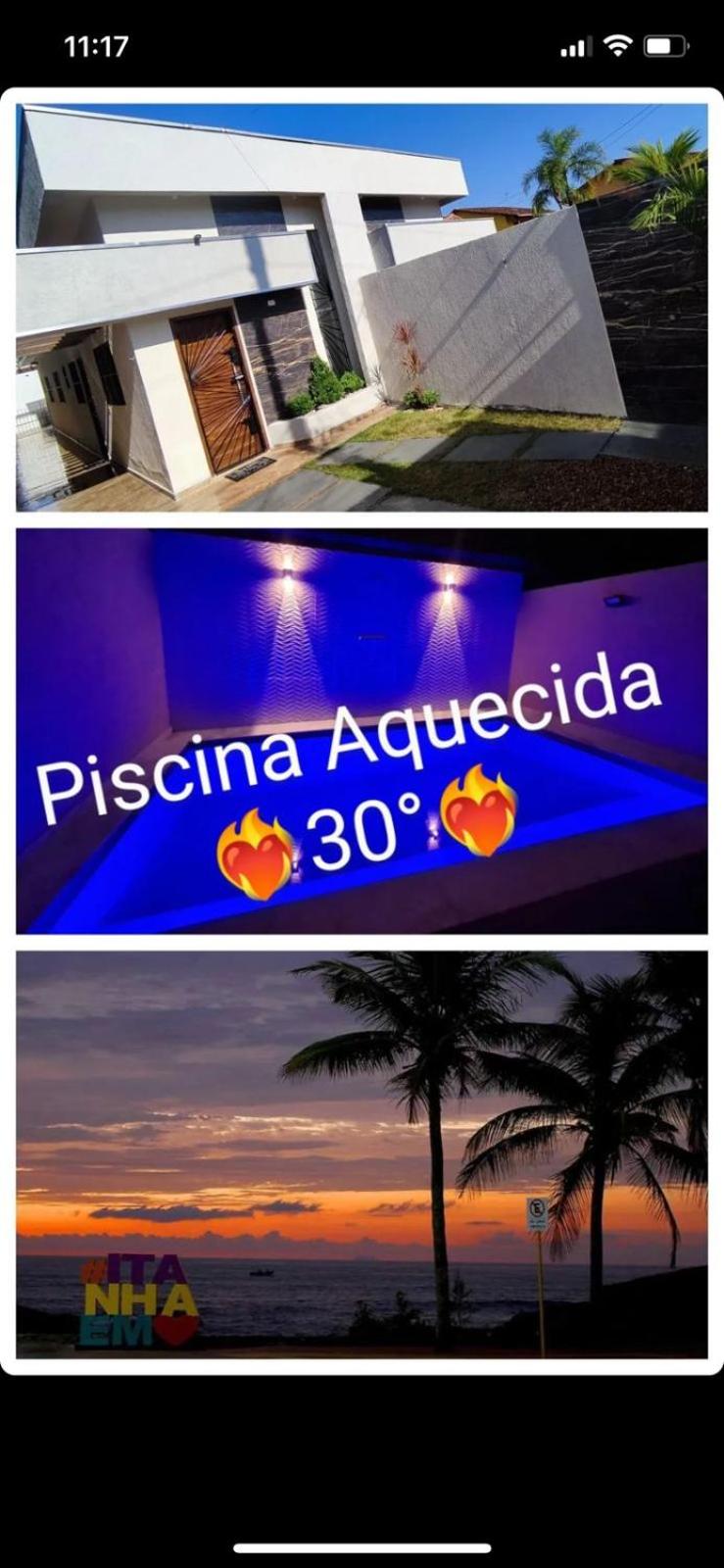 A Casa Linda Com Piscina Aquecida churrasqueira wifi pertinho da praia em Itanhaém