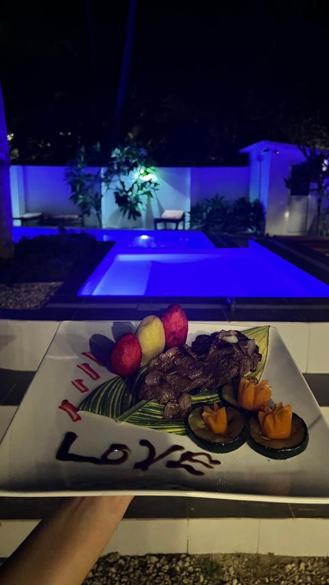 outdoor BBQ area