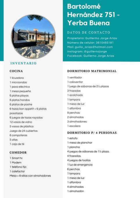 CASA por temporada en Yerba Buena/Tucumán